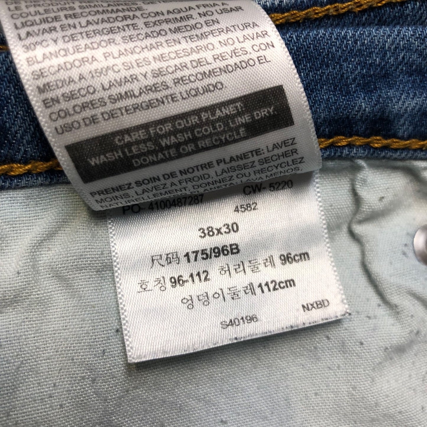 Wholesale Lot of 3 Levi's Slim Work Jeans Men's Size 38x30 Blue Denim