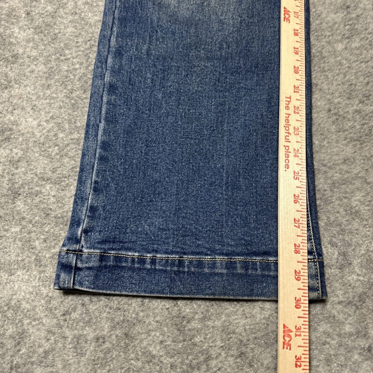 Nature Denim Women's Wide Leg Button Fly Jeans Size 26 Blue Medium Wash Denim