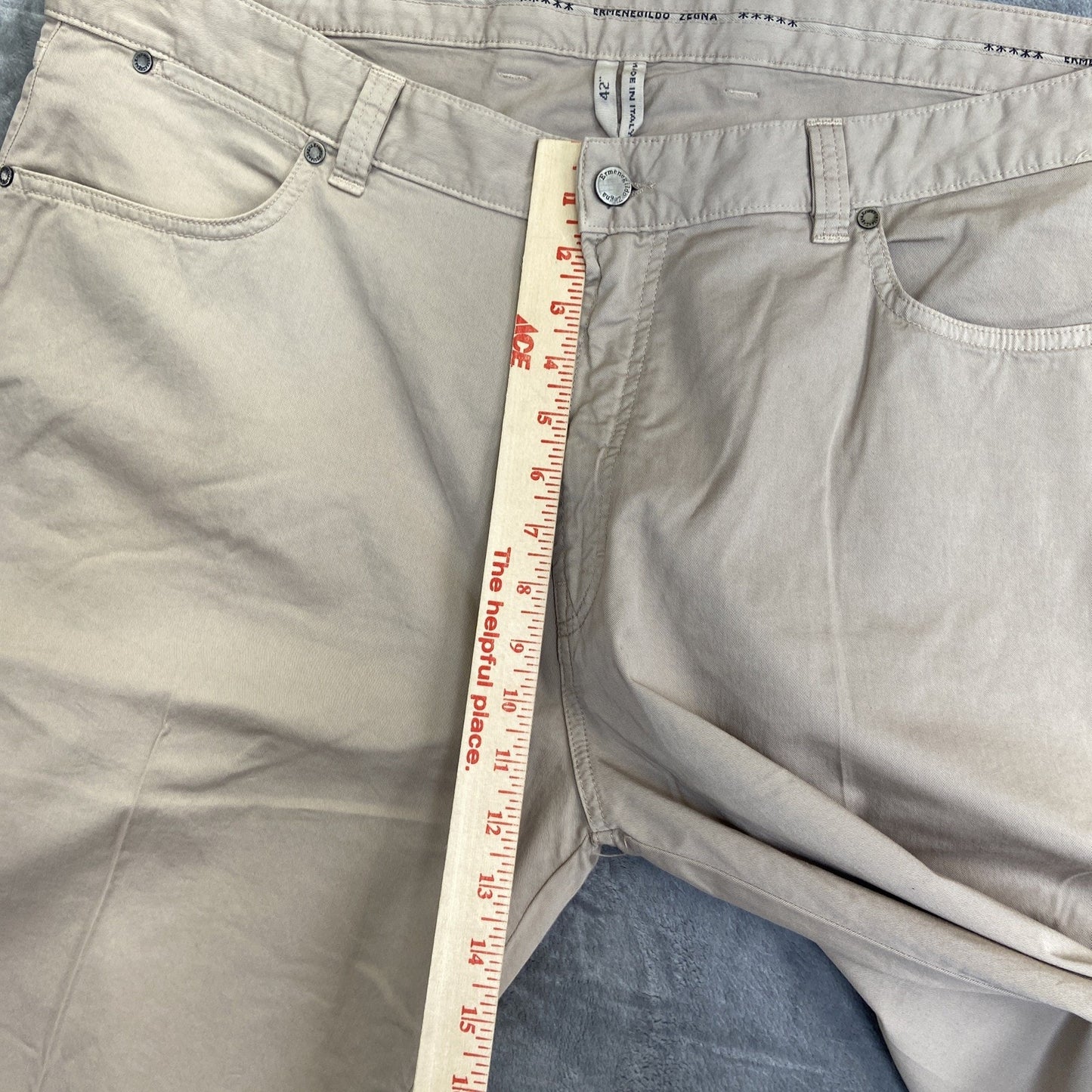 New Ermenegildo Zegna Straight Jeans Men's Size 42 Beige