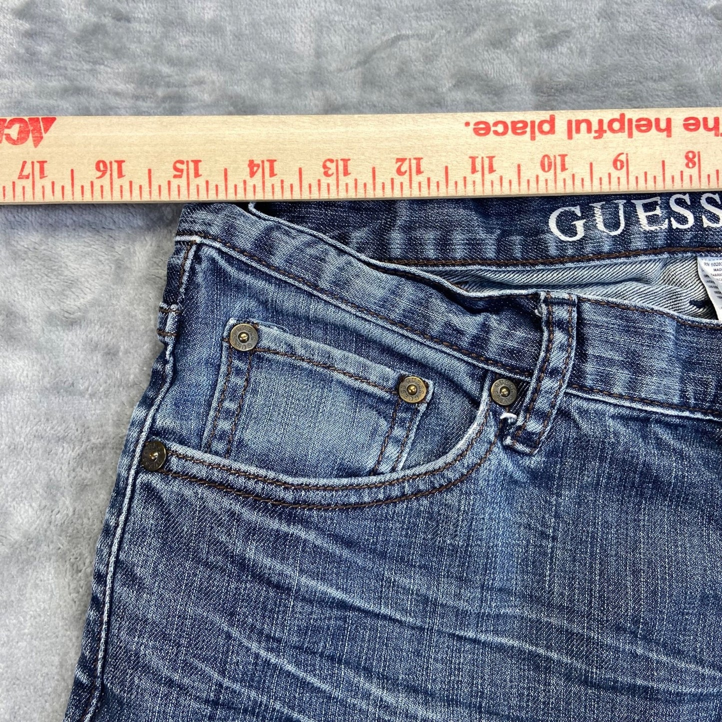 Guess Women's Skinny Jeans Size 18 Blue Dark Wash