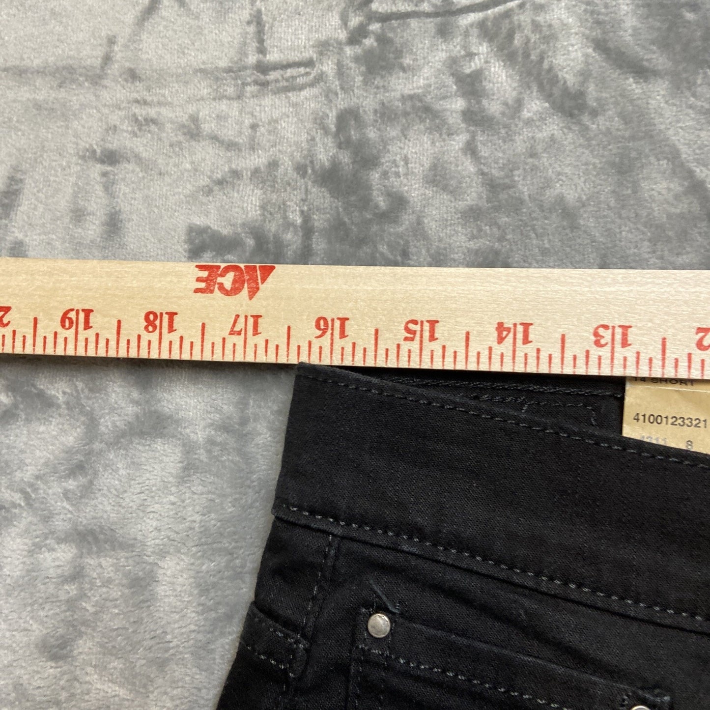 New Levi’s 512 Bootcut Perfectly Slimming Embroidered Jeans Women’s 14 S Black
