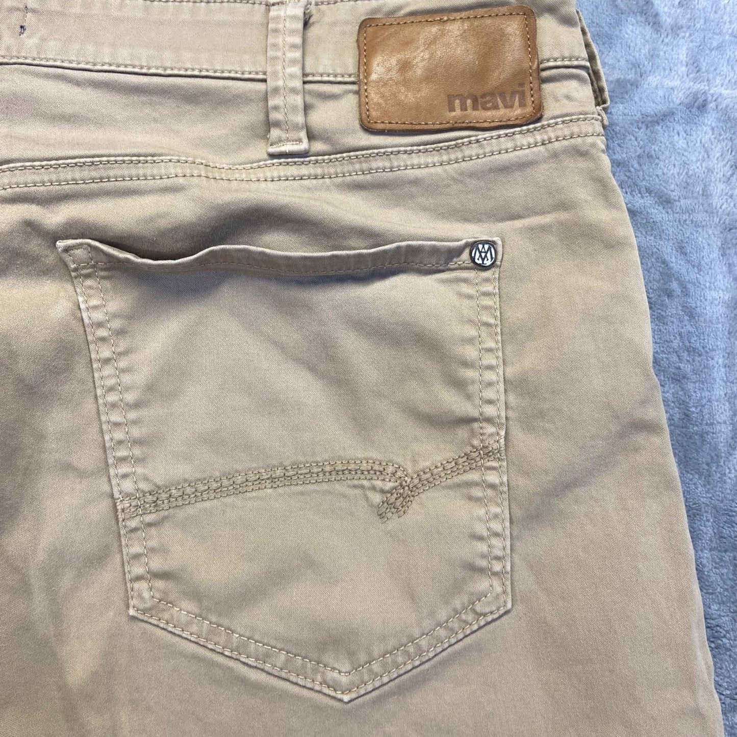 Mavi Men's Matt Relaxed Straight Pants Size 36 Beige