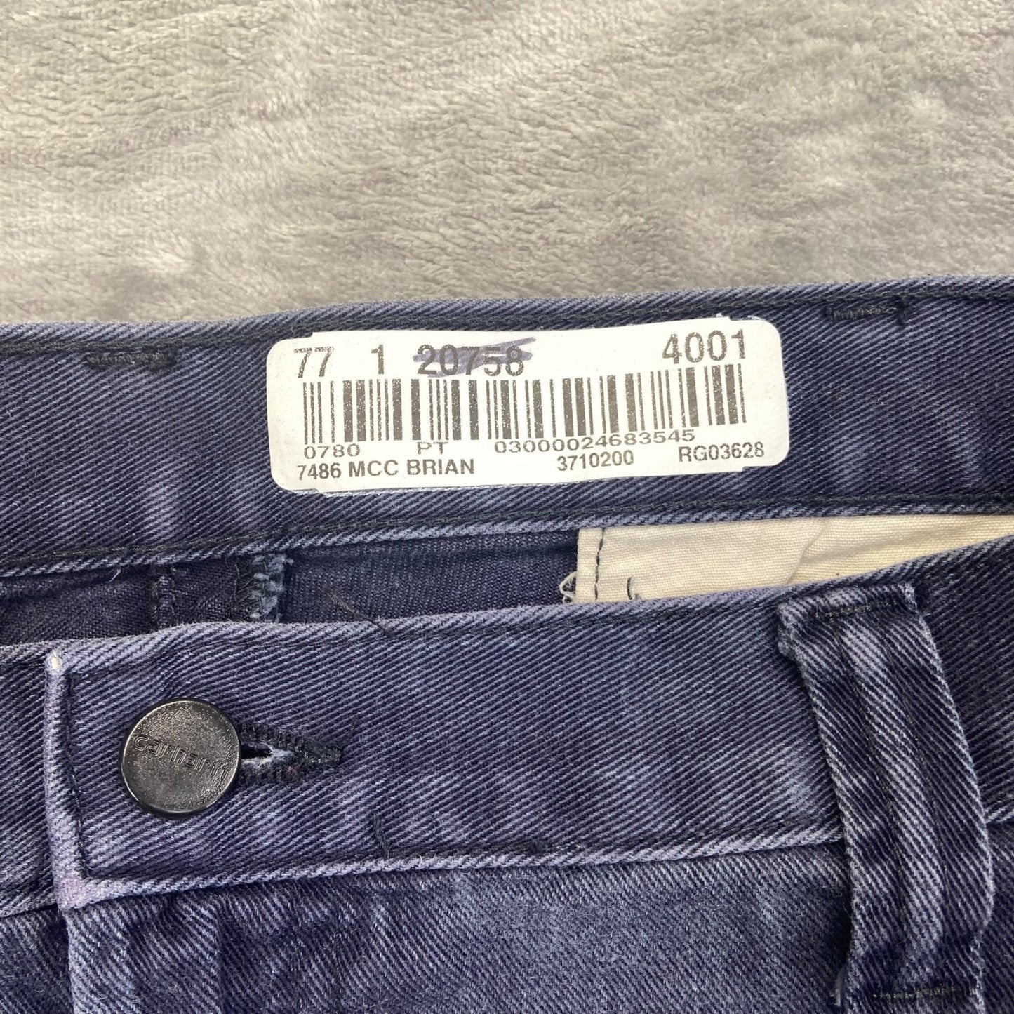 Carhartt FR Men's Straight Leg Pants 36x28 Dark Blue Flame Resistant