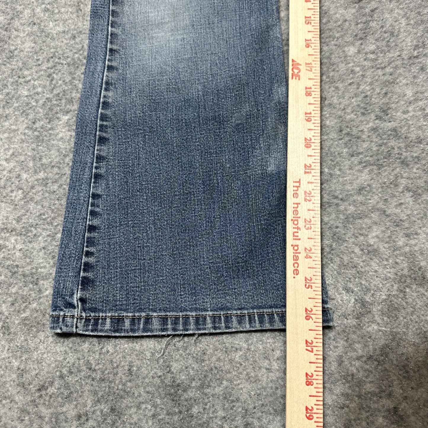 Levi Strauss Signature Girls' Low Rise Flare Stretch Jeans Size 16.5 Blue Denim