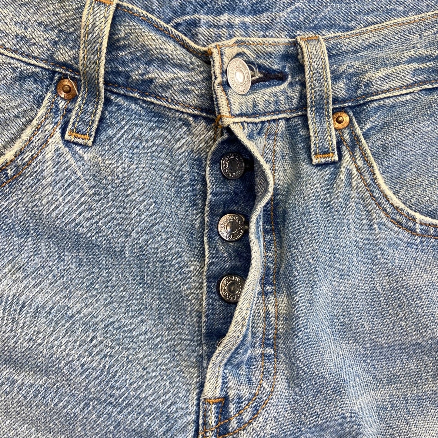 New Levi's 501 Distressed Cutoff Denim Shorts Women's Size 27 Blue Button Fly