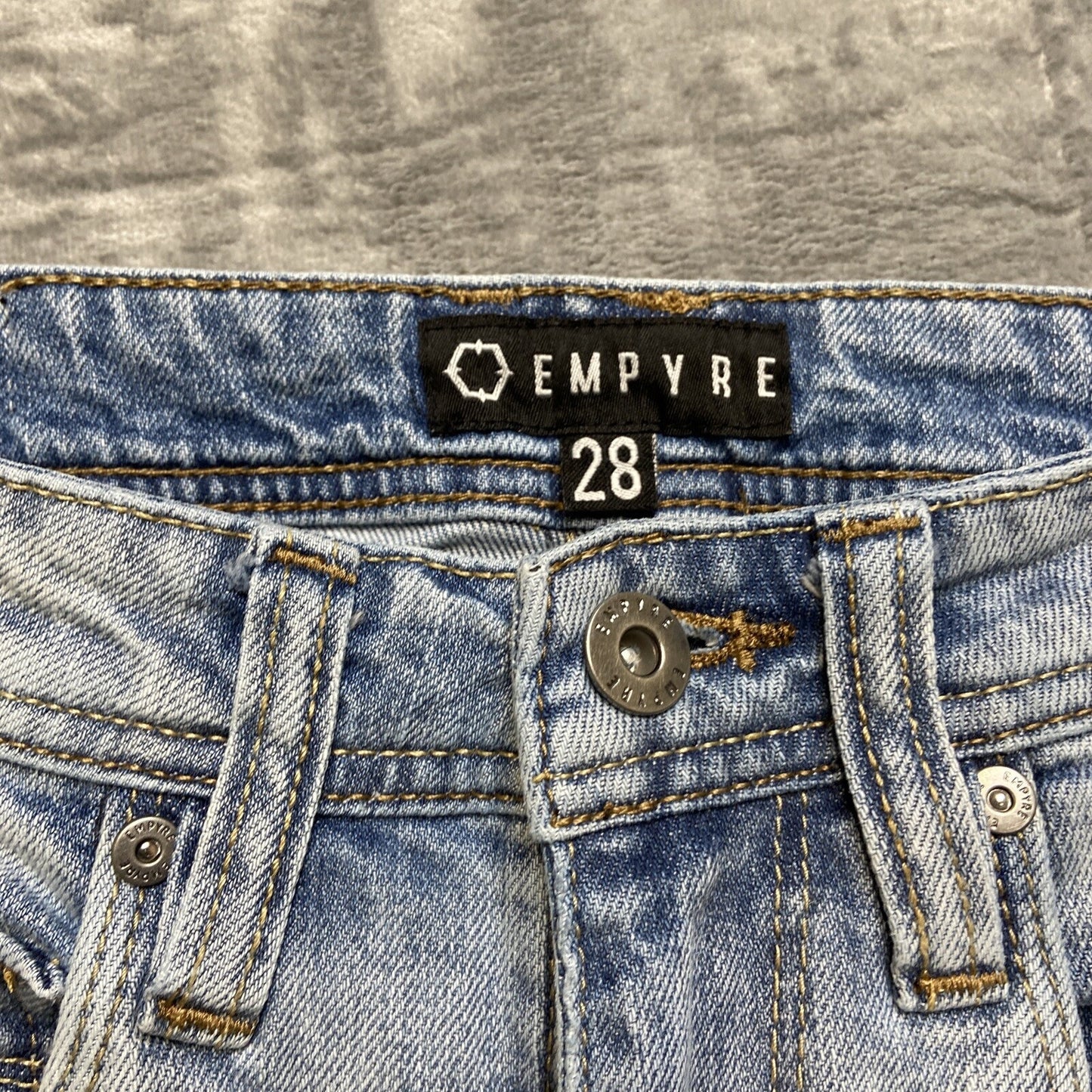 Empyre Verge Skinny Jeans Men's Size 28x28 Blue Light Wash Denim