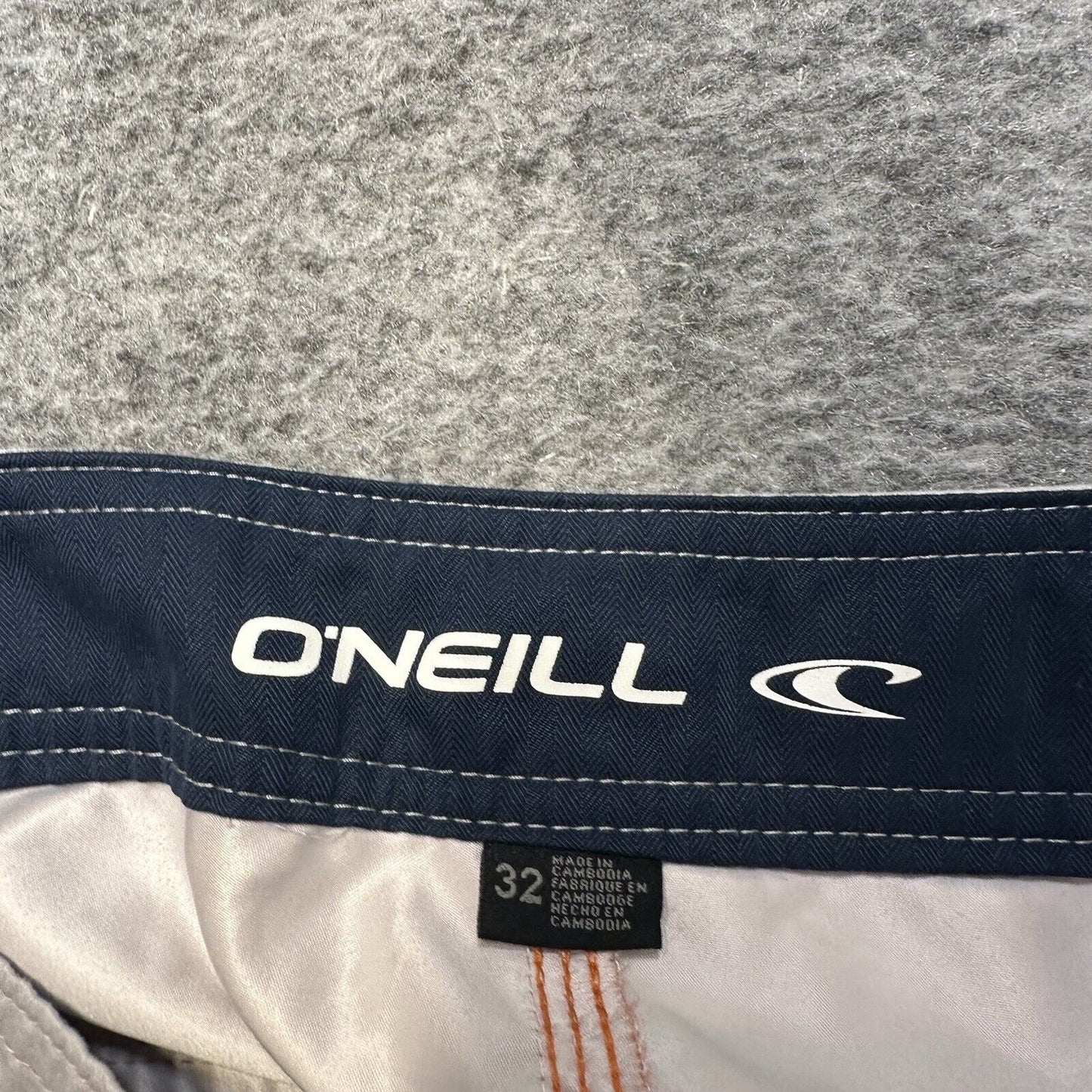 Oneill Board Shorts Men's Size 32 Orange Gray Sunset Swim Shorts