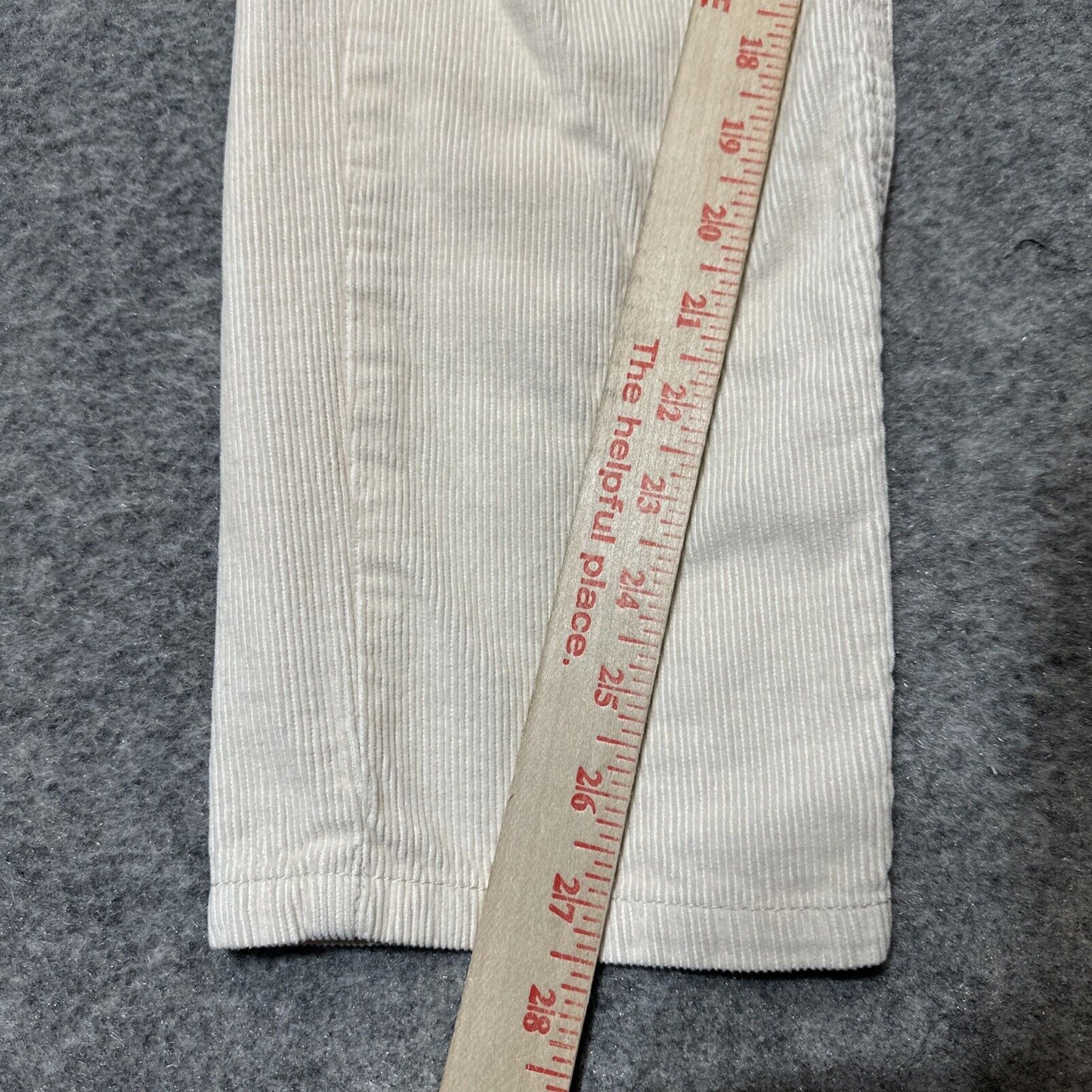 BDG Corduroy Carpenter Slim Straight Jeans Women's Size 26 Cream White