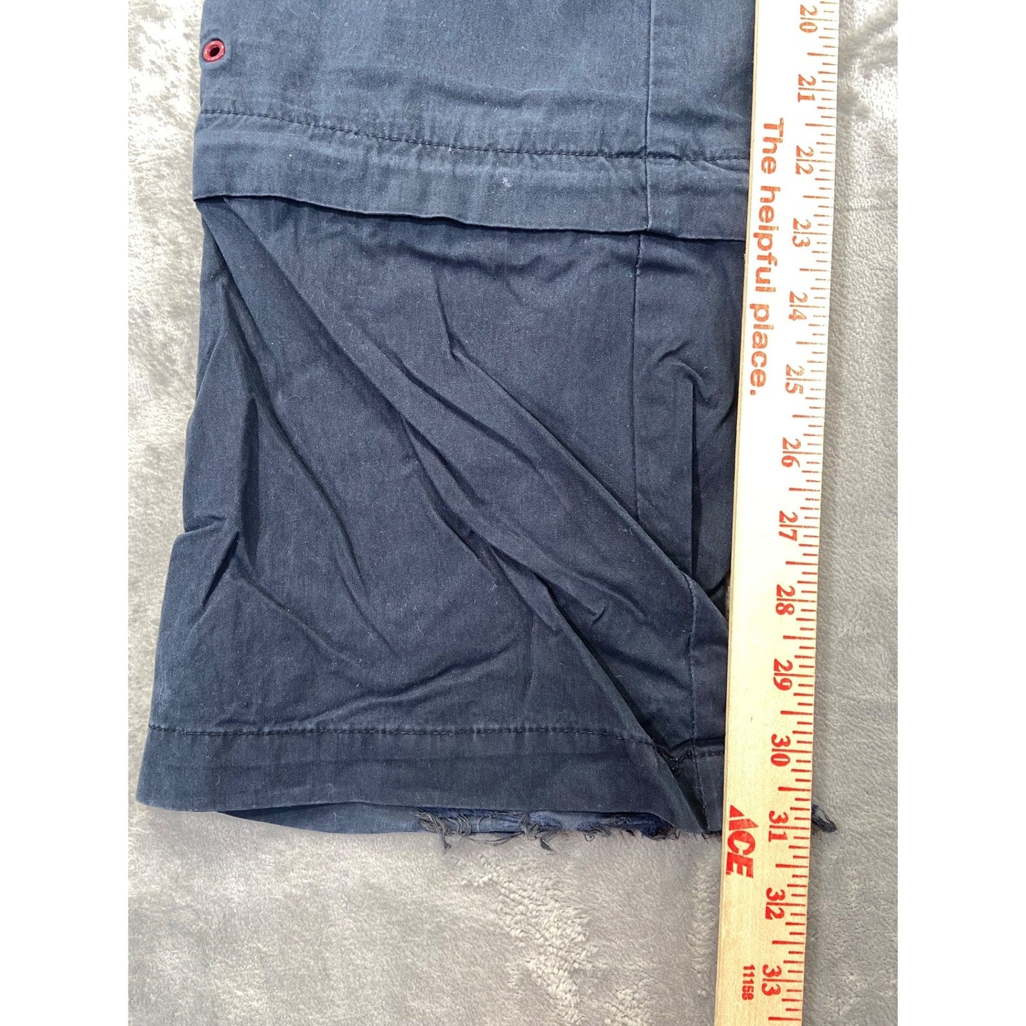 Vintage Abercrombie & Fitch Womens Baggy Flared Cargo Pants Size 4 Dark Blue Red