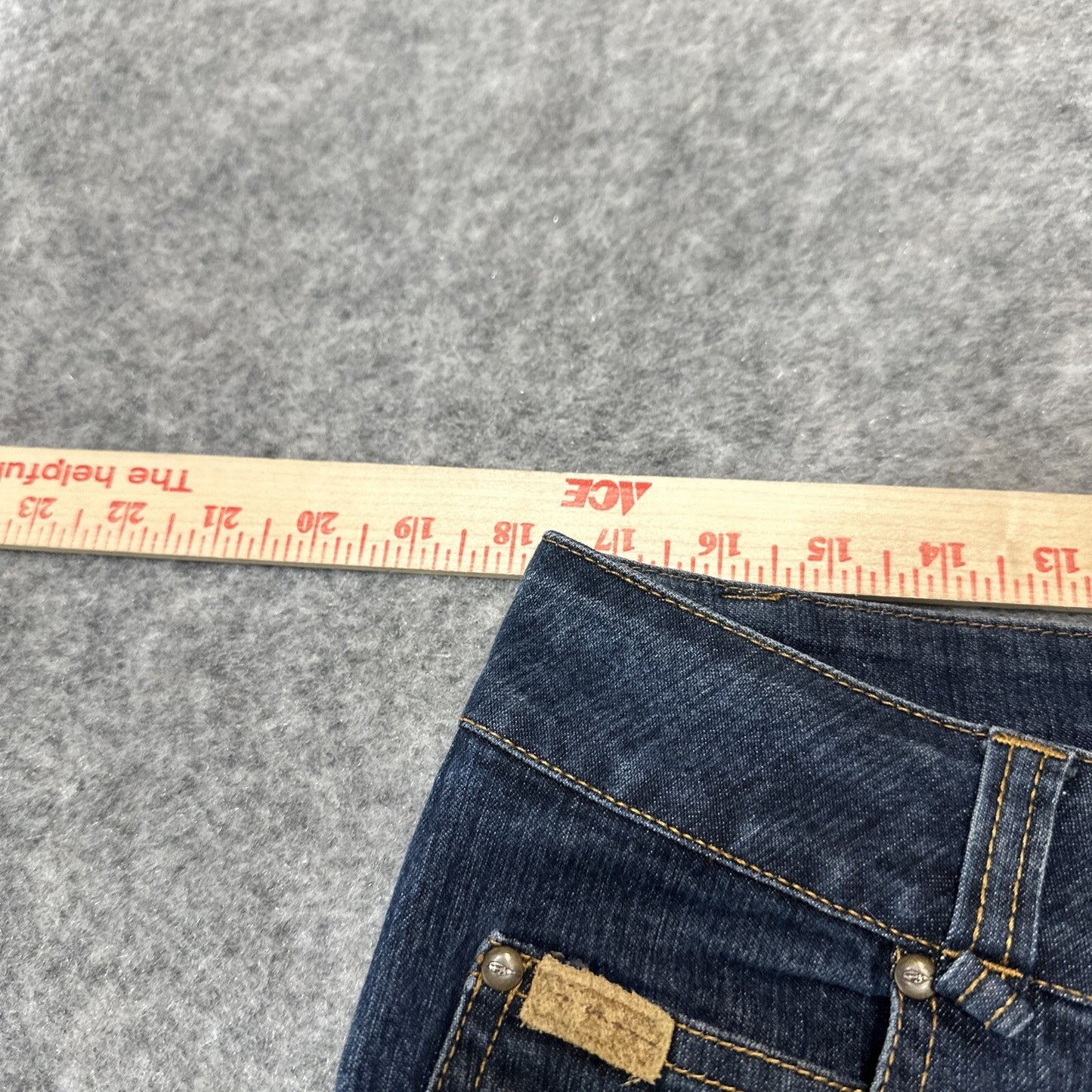 Fubu Women's Straight Leg Jeans Size 15/16 Blue Dark Denim