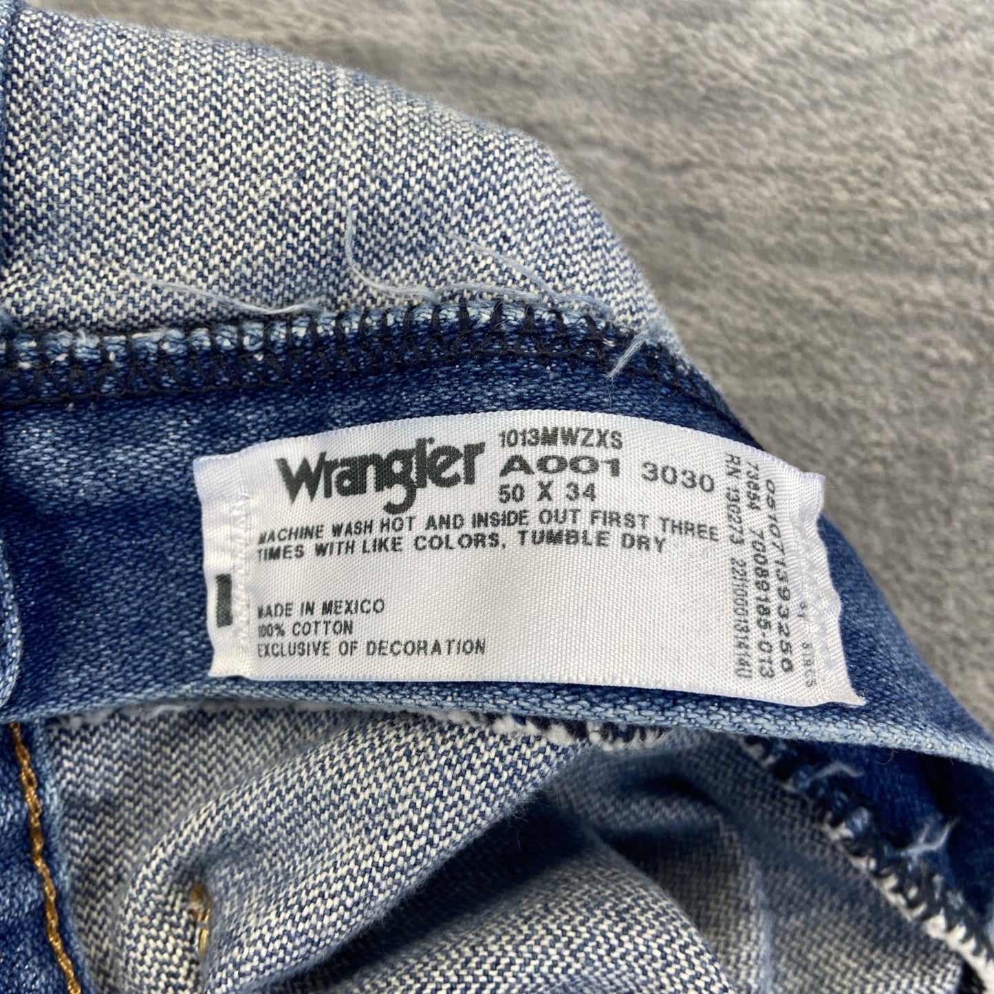 New Wrangler 13MWZ Cowboy Cut Jeans Men's Size 50x34 Blue Denim