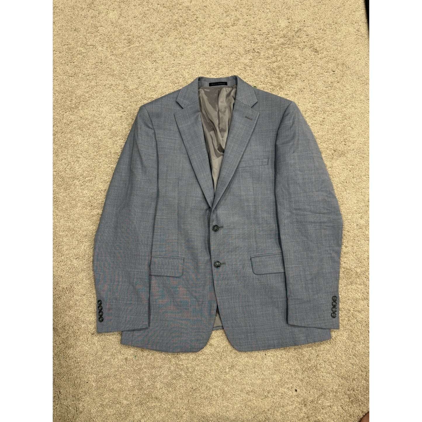 Calvin Klein Blazer Sport Coat Suit Jacket Men's Size 36 Large Gray Two Button
