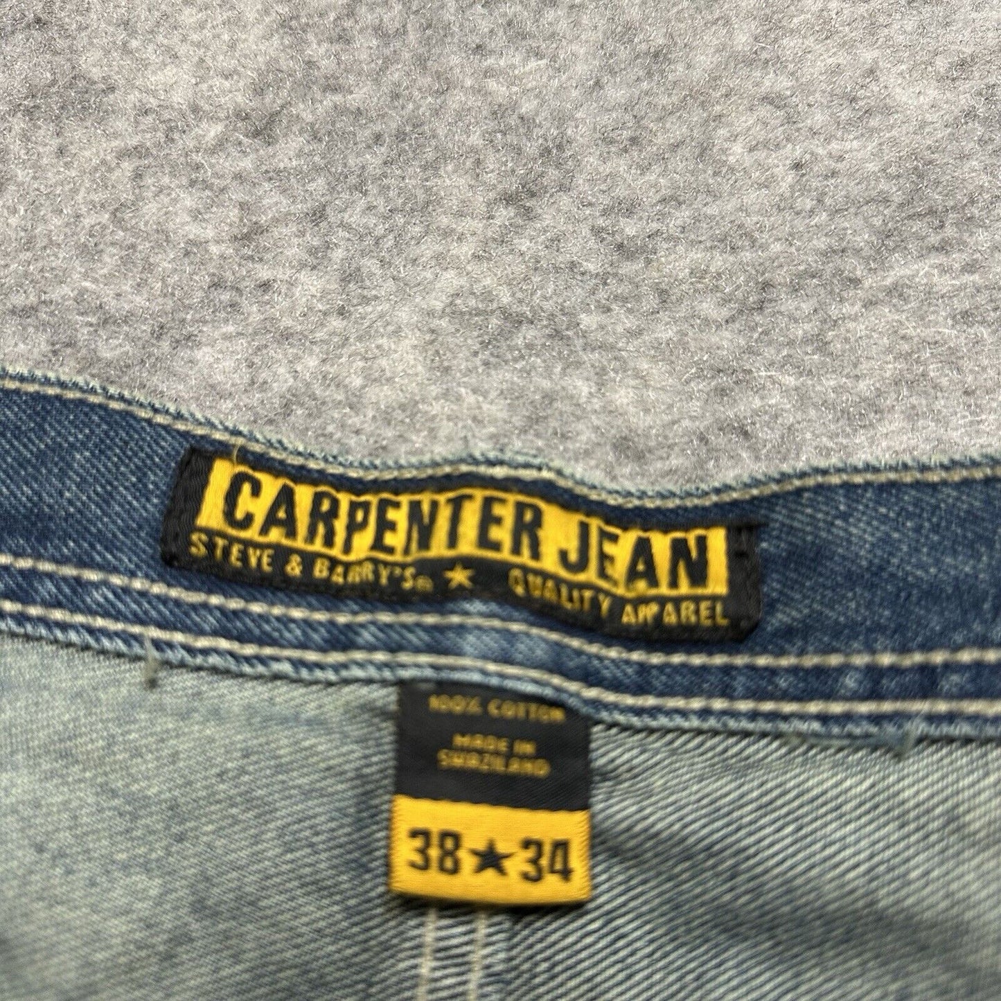 New Steve & Barry's Carpenter Jeans Men's Size 38x34 Blue Denim