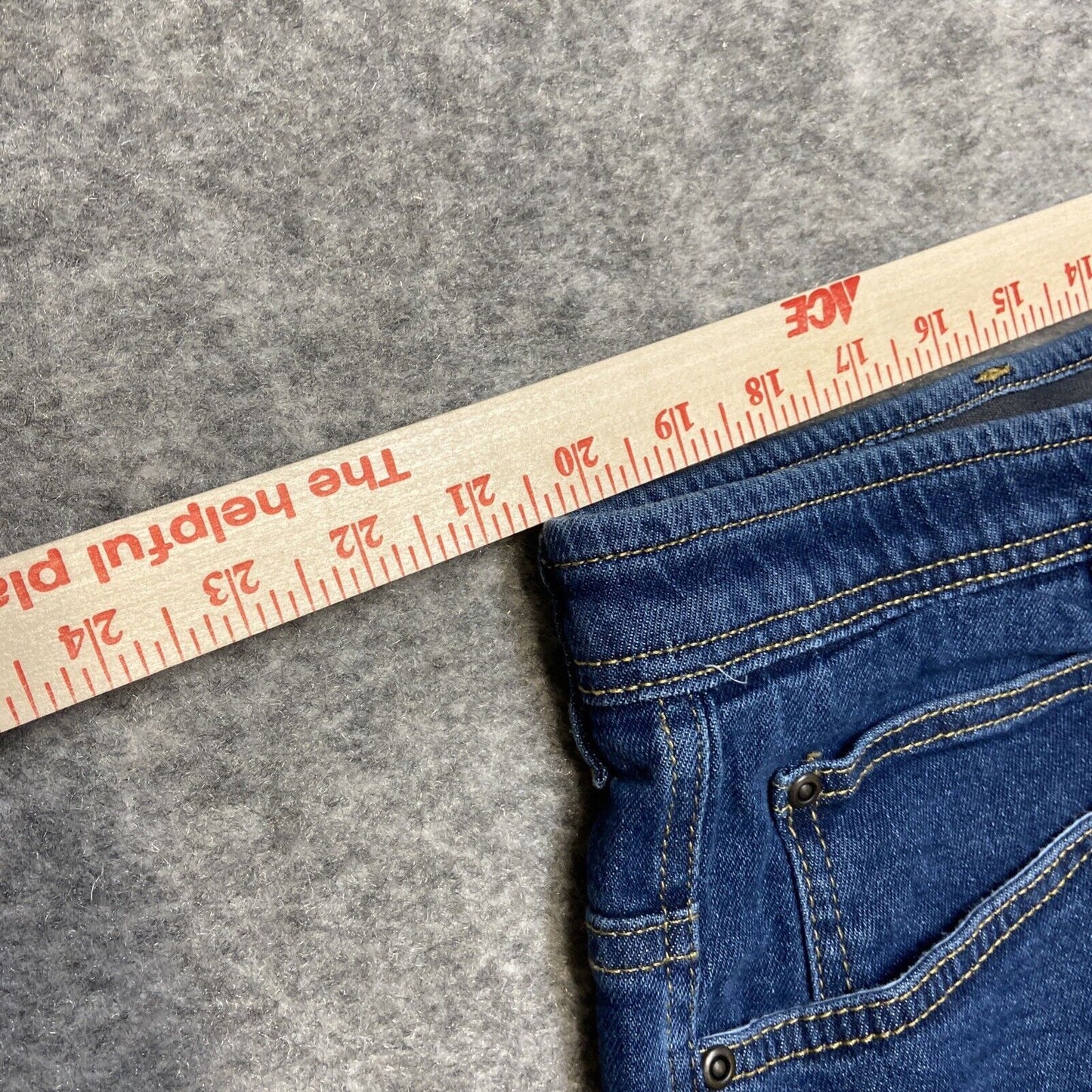 Vintage Duke Haband Cargo Jeans Men's Size 44/M Dark Blue Elastic Waist Denim