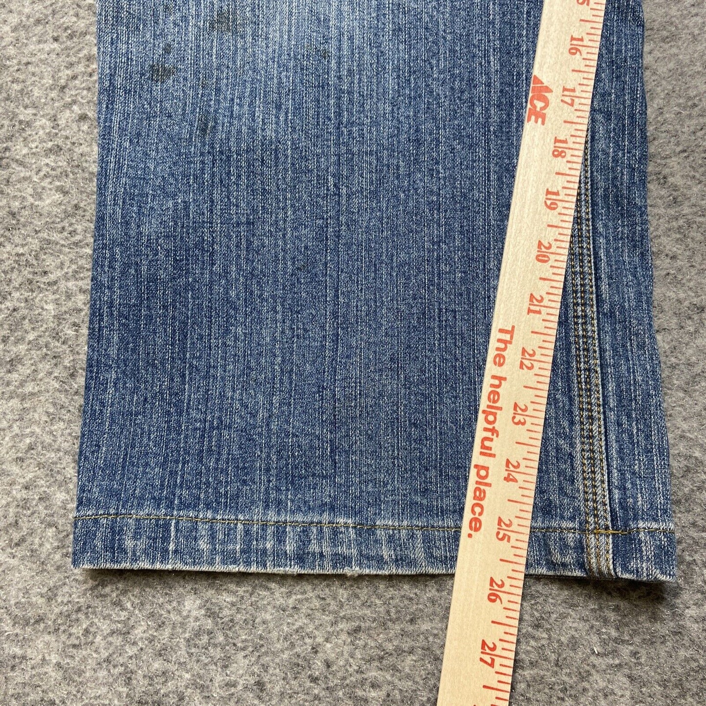 Duluth Trading Straight Jeans Men's Size 46x27 Blue Faded Denim Work Jeans