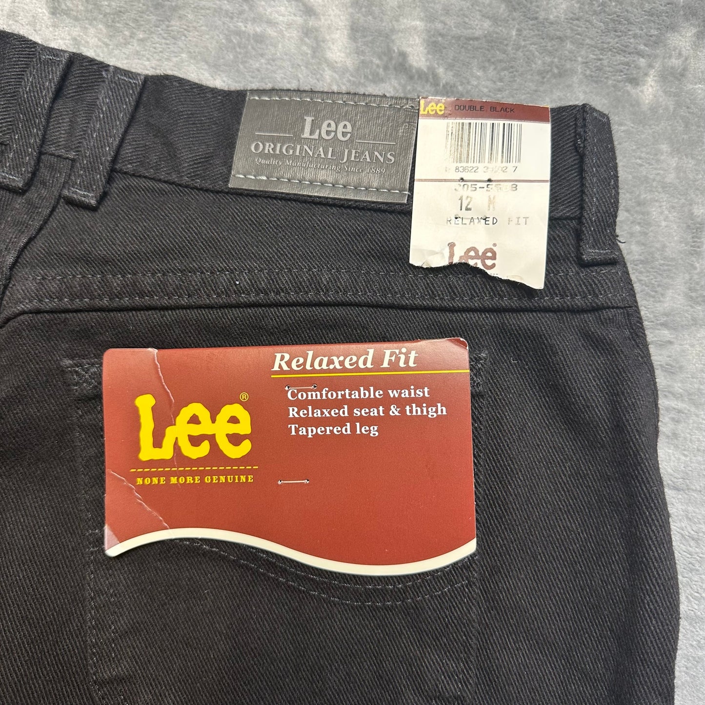 New Lee Tapered Jeans Women's Size 12 Black Denim