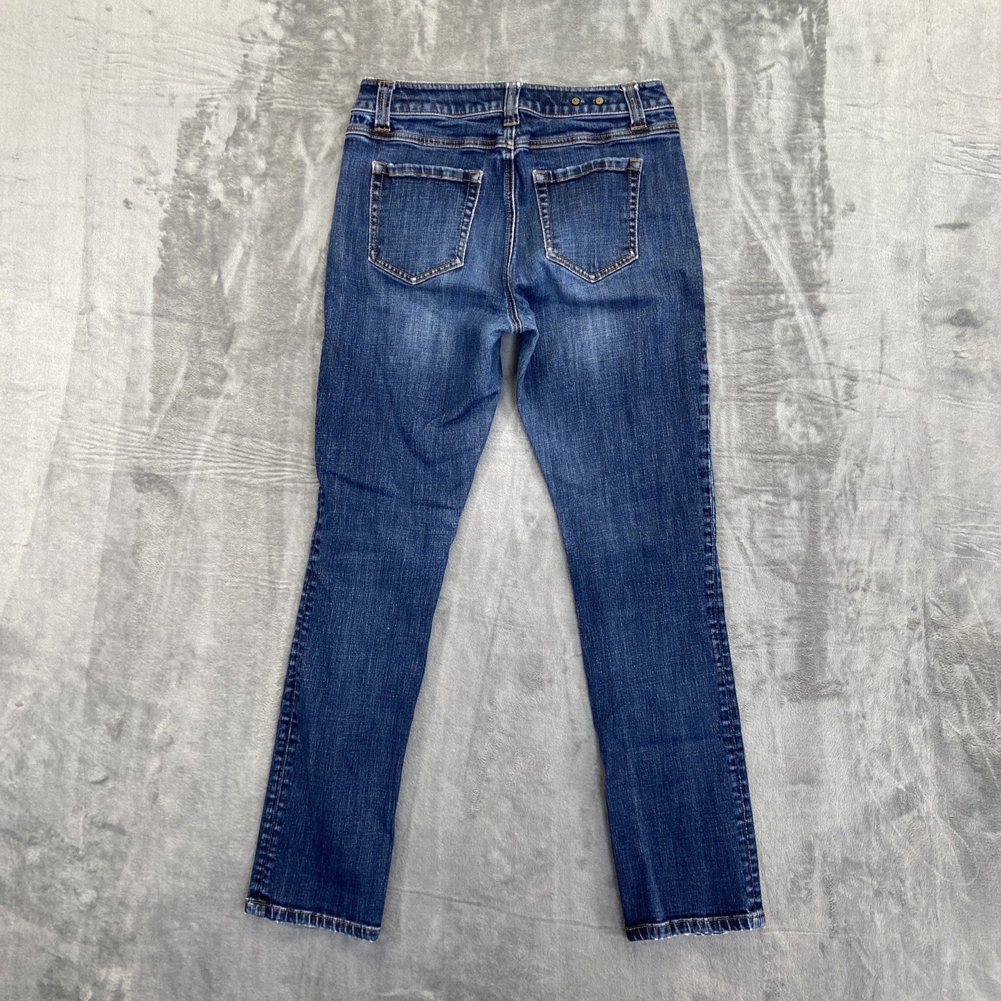 CAbi High Straight Jeans Women's Size 4 Blue Dark Wash Denim