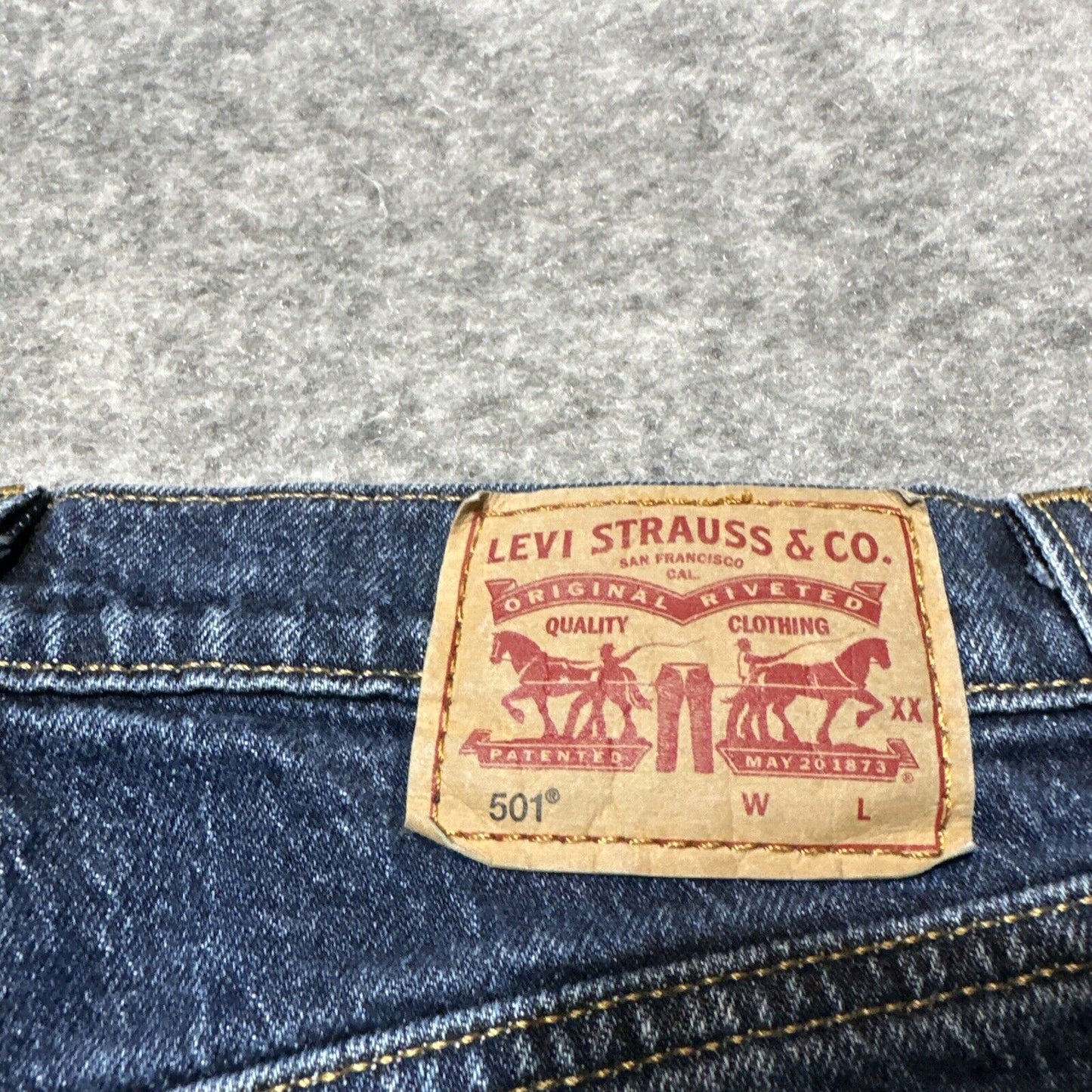 Levi's 501XX Original Fit Boys Distressed Straight Jeans Size 26x26 Blue Denim