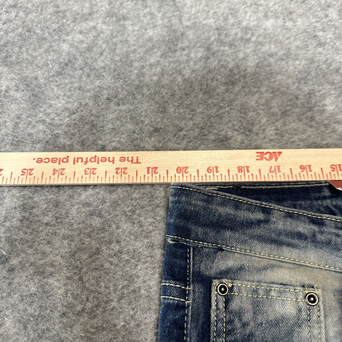 New Level 1 Denim Men's Slim Straight Jeans Sz 40x32 Blue Hip Streetwear Grunge