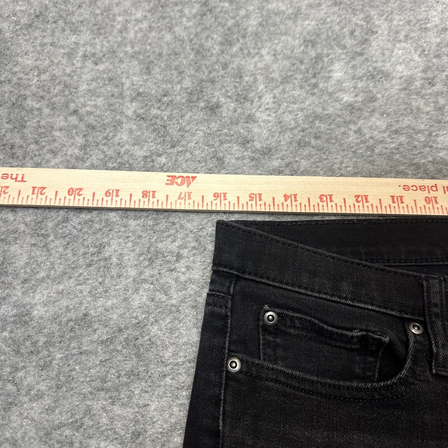Gap 1969 True Skinny Women's Distressed Jeans Size 30L Long Black Dark Denim