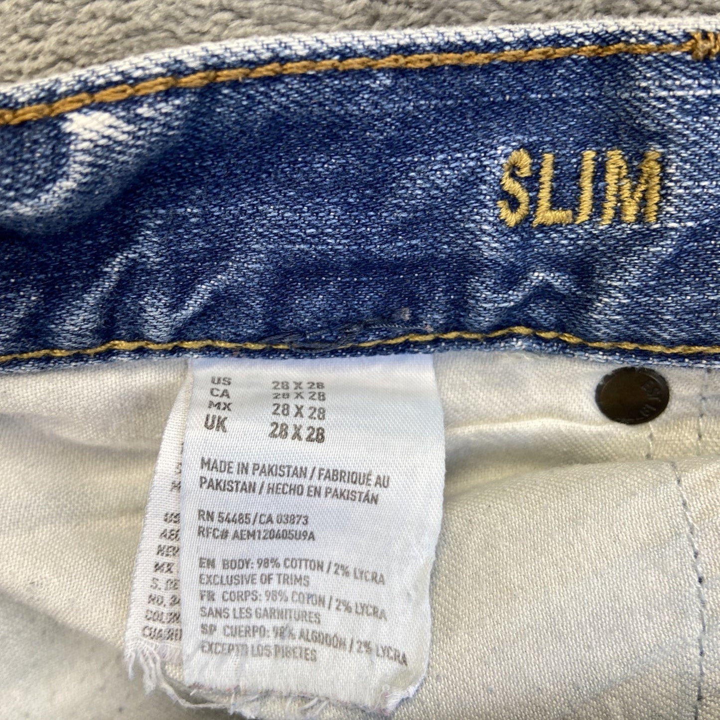 American Eagle Core Flex Slim Jeans Men's Size 28x28 Light Blue Denim