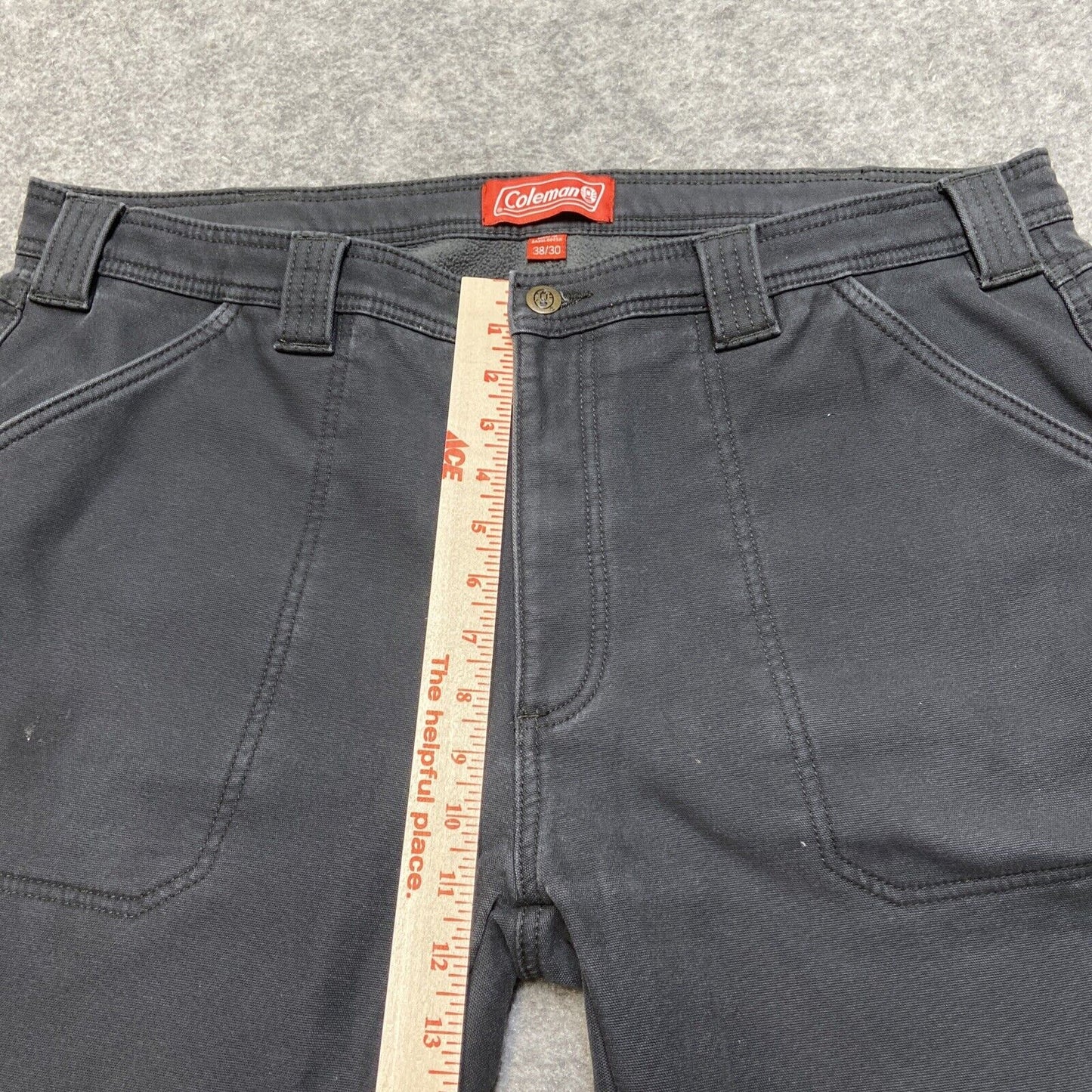 Lot of 2 Coleman Fleece Lined Cargo Pants Men's Size 38x30 Gray Brown Pants