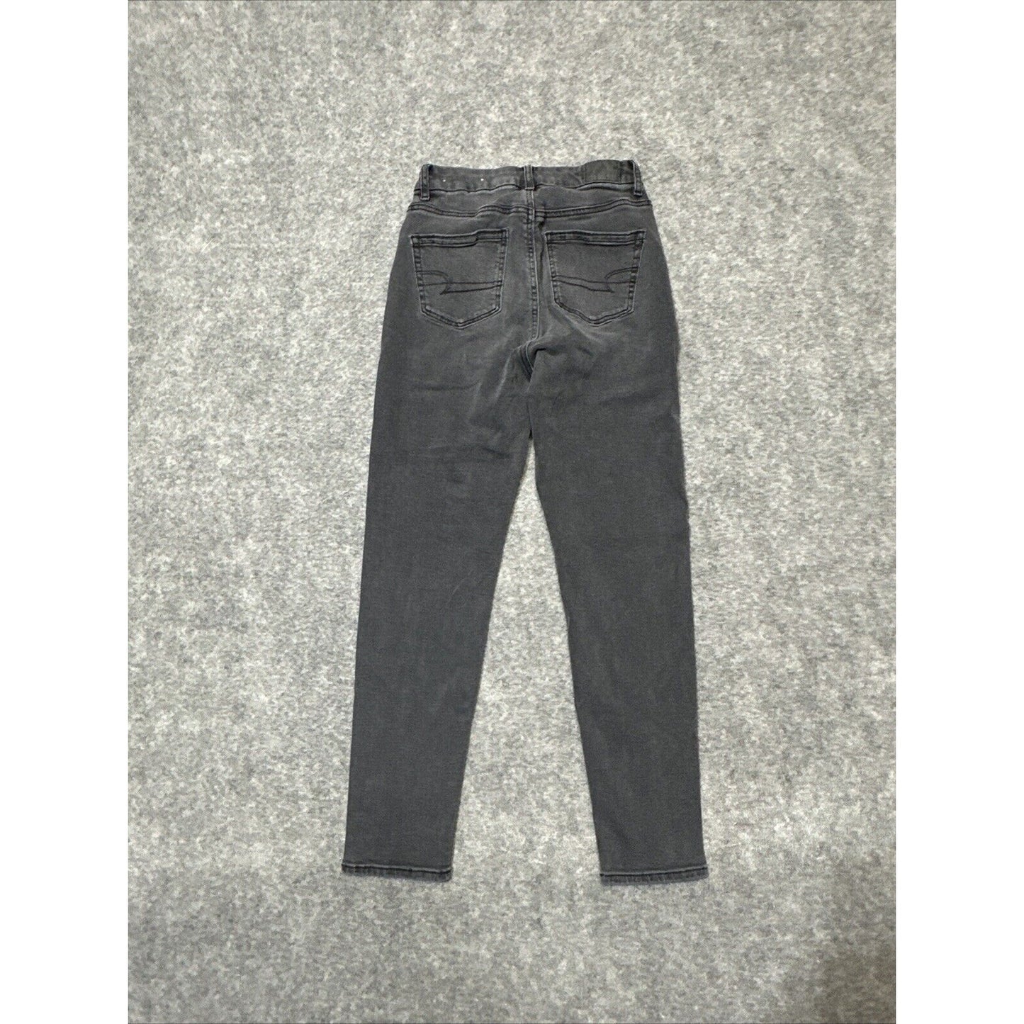 American Eagle Stretch Women's Curvy Mom Jeans Size 00 Black Dark Wash Denim