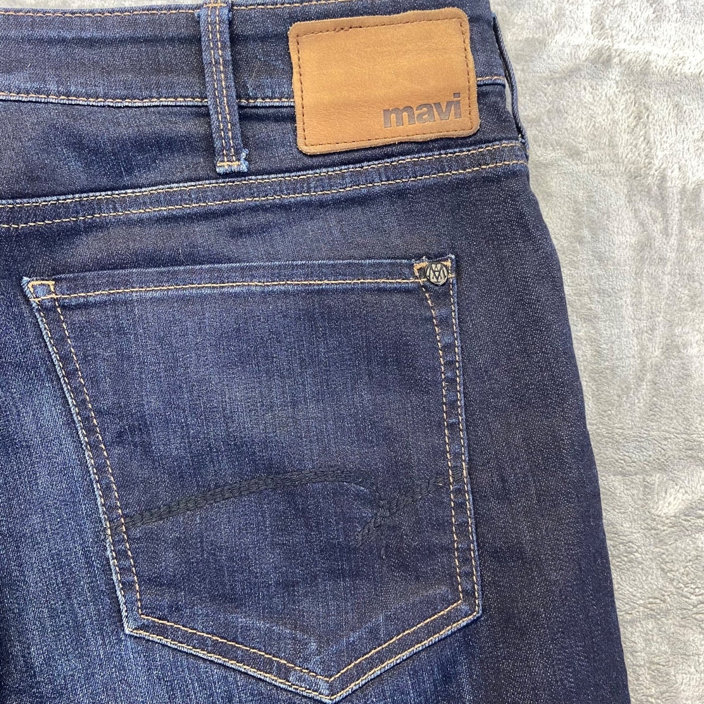 Mavi Men's Straight Jeans Size 36 Blue Dark Wash