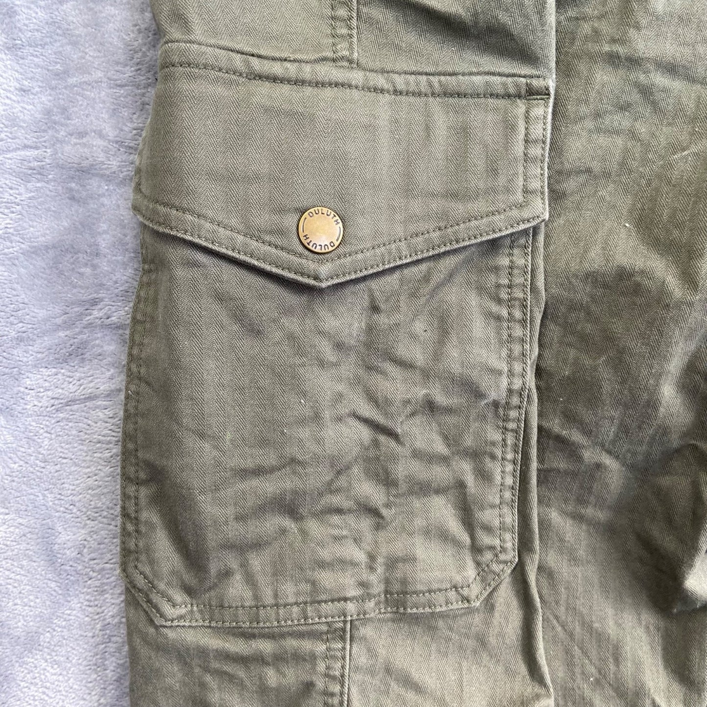 Duluth Trading Cargo Pants Women's Size 16W Olive Cotton Blend