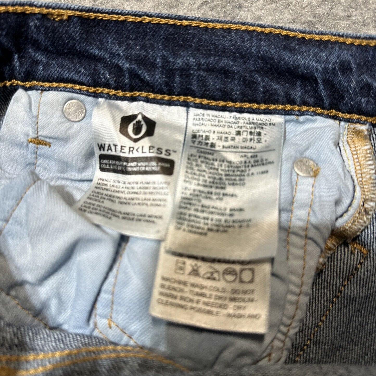 Levi's 501XX Original Fit Boys Distressed Straight Jeans Size 26x26 Blue Denim