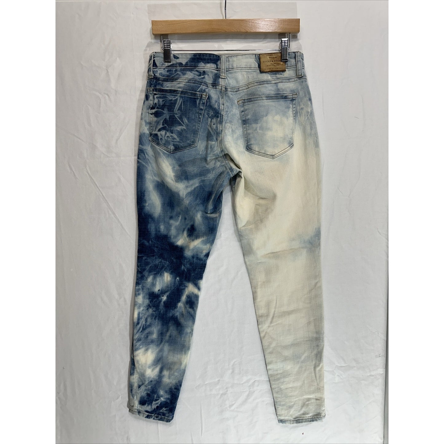 Lucky Brand Jeans Womens 6/28 Ava Skinny Mid Rise Light Wash Stretch Blue Denim