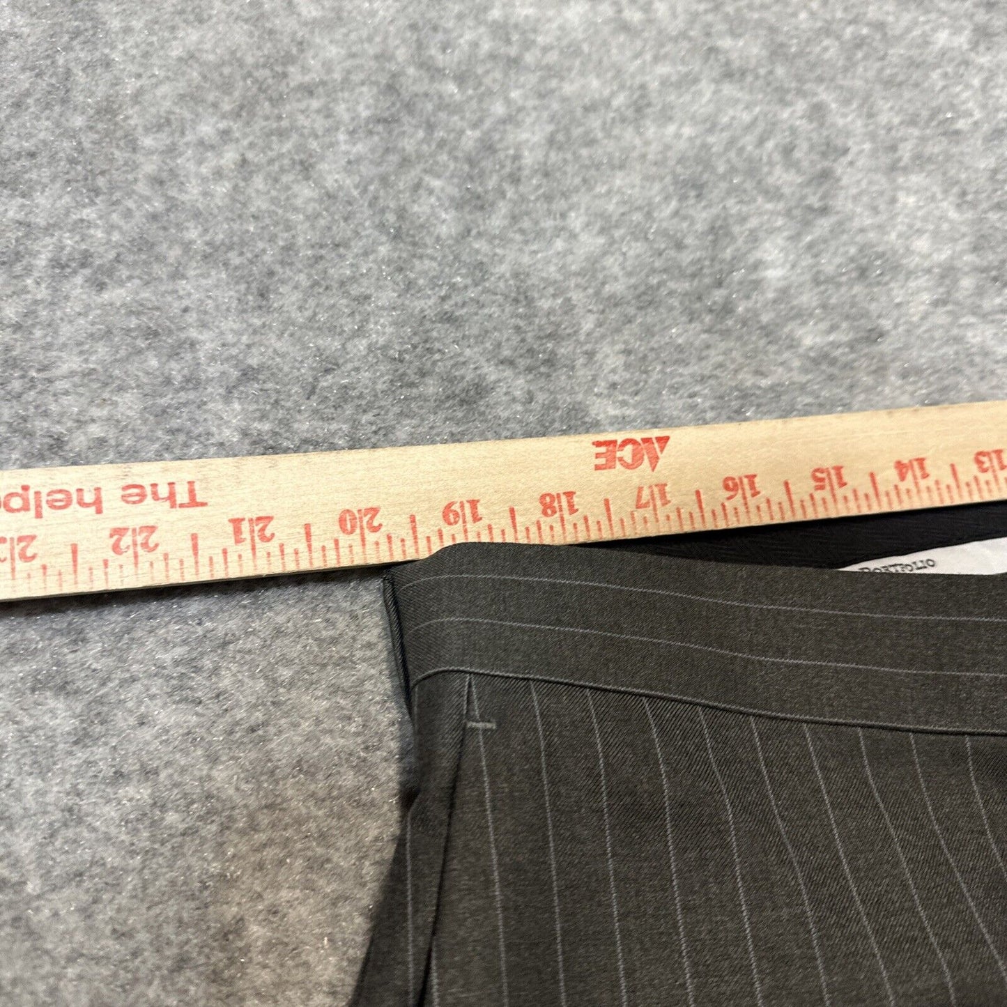 New Perry Ellis Portfolio Men's Dress Formal Trousers 40x30 Gray Striped Pants