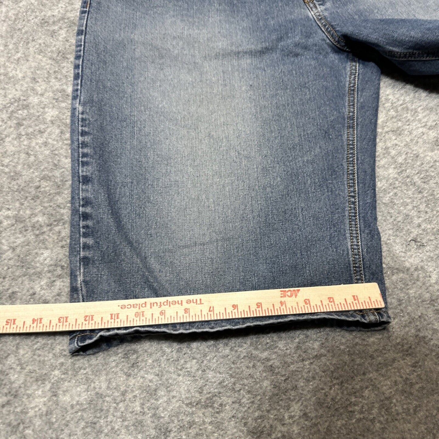 Linea Uomo Relaxed Straight Fit Men's Bermuda Jean Shorts Size W40 Blue Denim