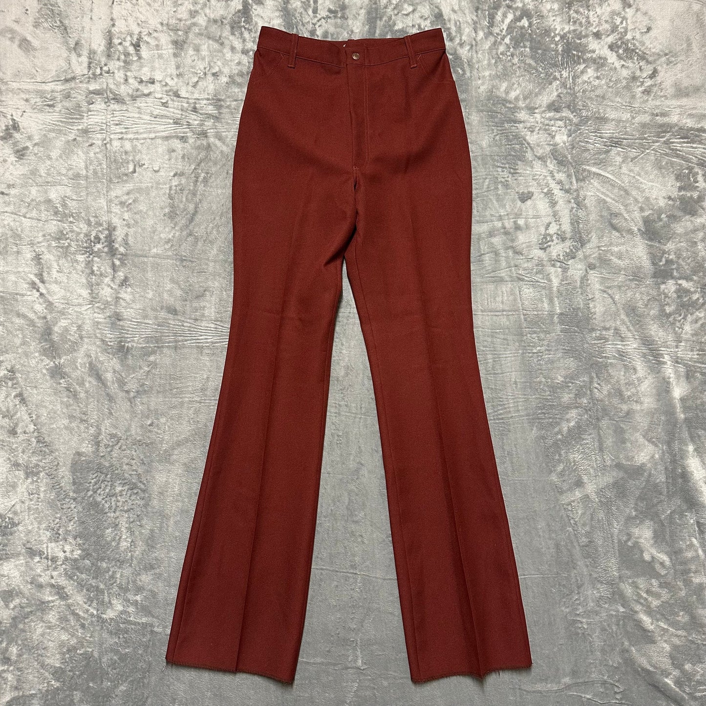 New Vintage Lady Dickson Jenkins Western Flared Pants Womens Sz 30 Red Unhemmed