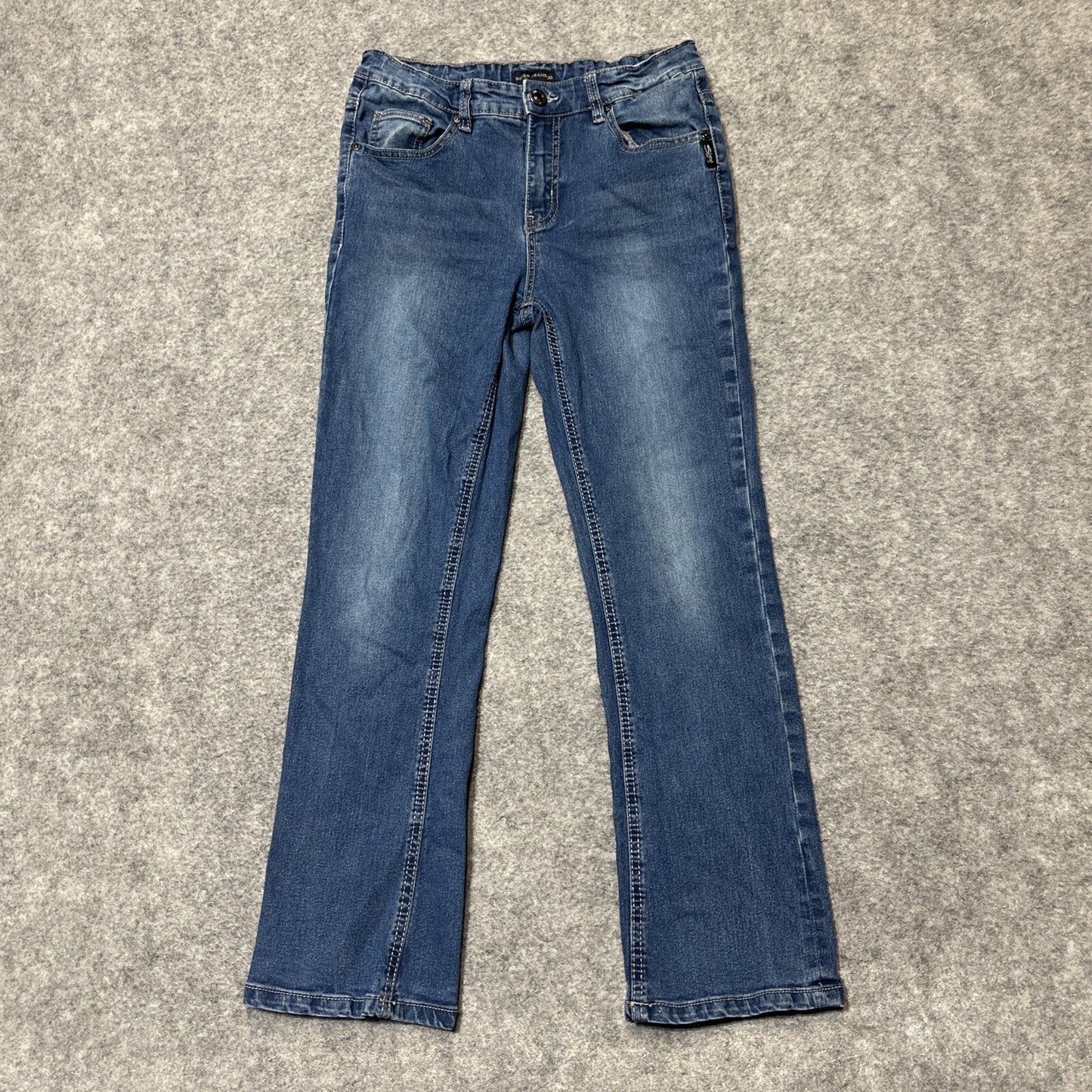 Silver Jeans Zane Youth Boys Adjustable Waist Jeans Sz 12 Blue Med Wash Denim