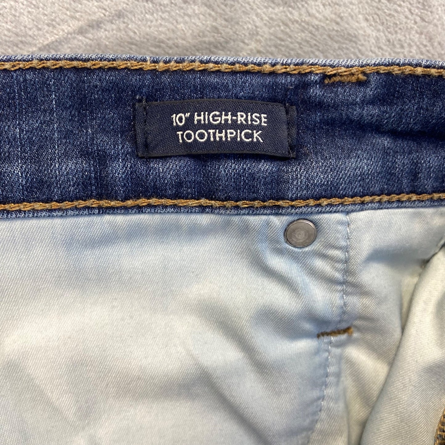 J.Crew Men's 10" High-Rise Toothpick Skinny Jeans Size 35 Blue