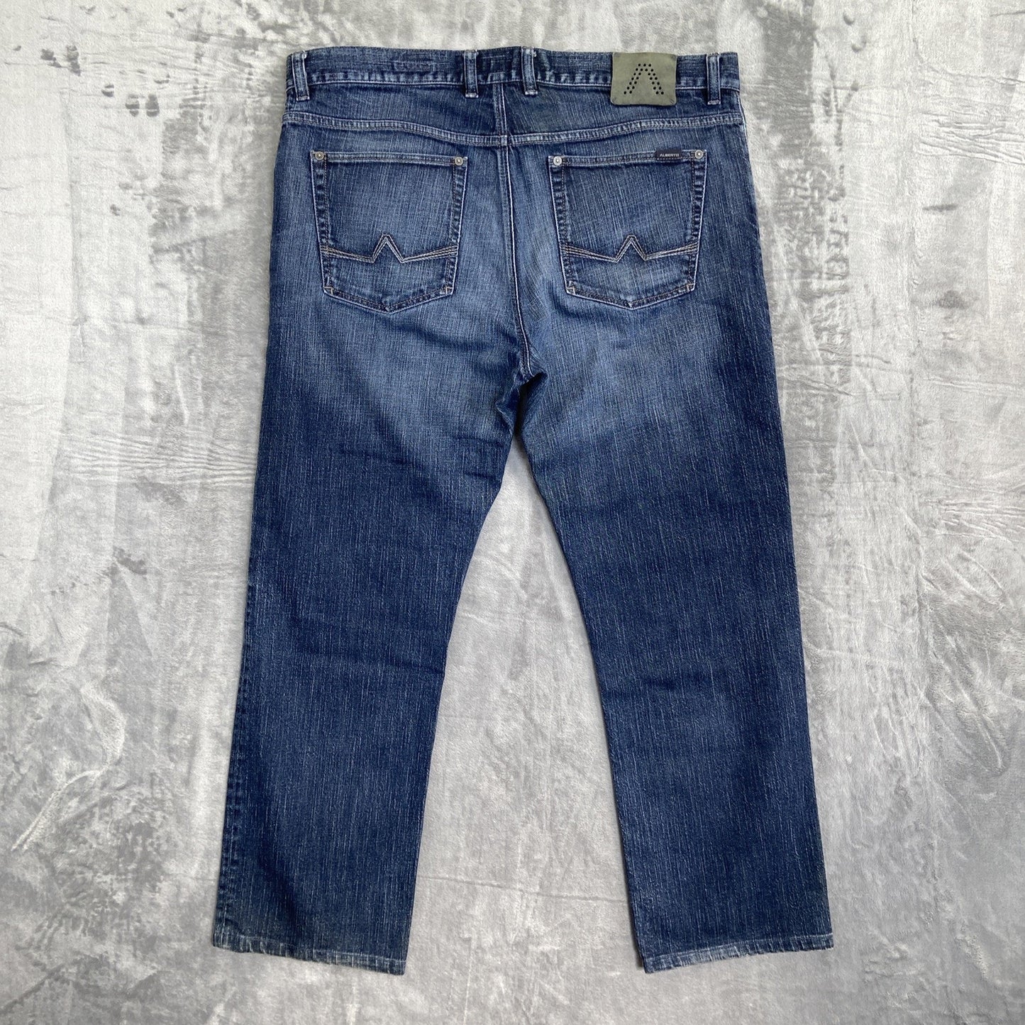 Alberto Modern Fit Straight Jeans Men's Size 40x34 Blue Denim