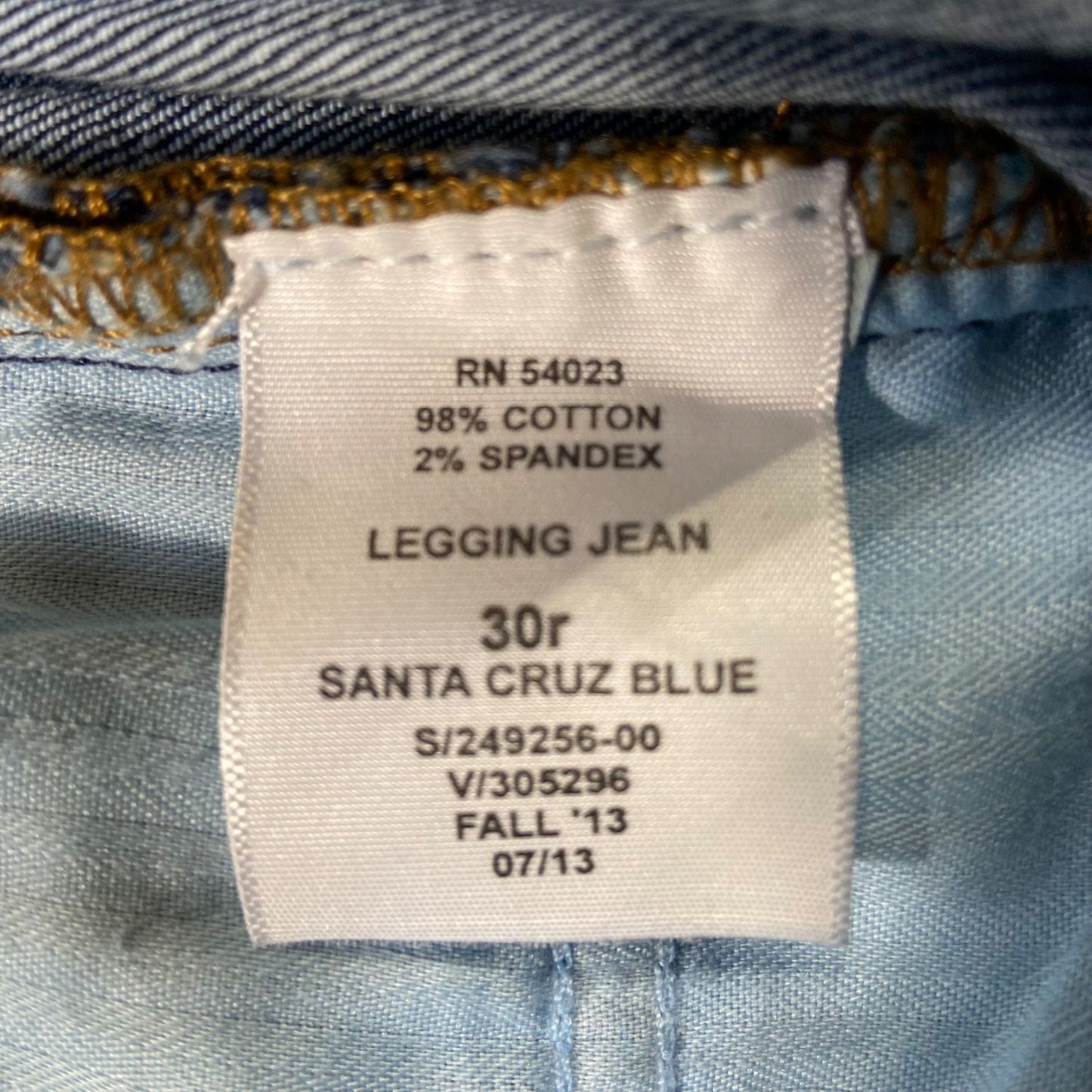 Gap Women's Legging Jeans Skinny 30R Santa Cruz Blue