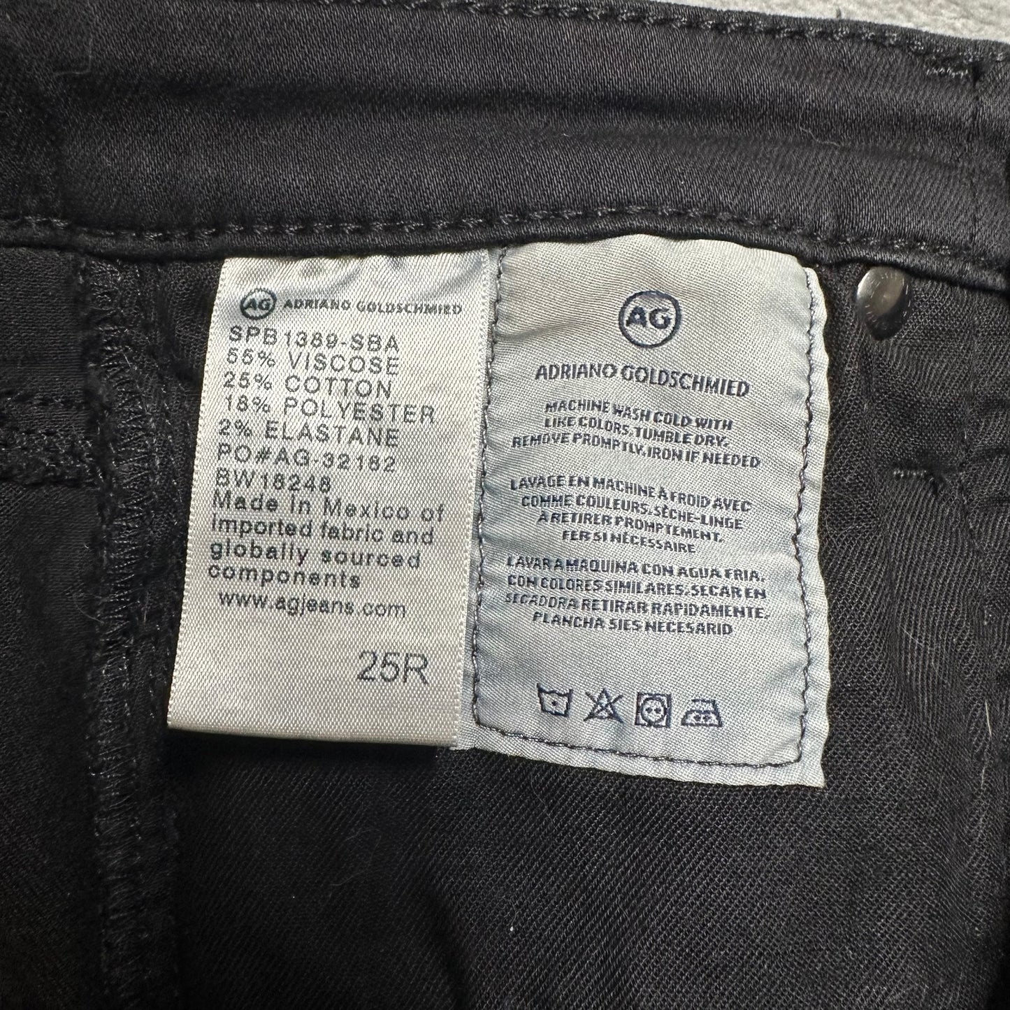 Adriano Goldschmied The Legging Ankle Skinny Jeans Women's Sz 25 Black