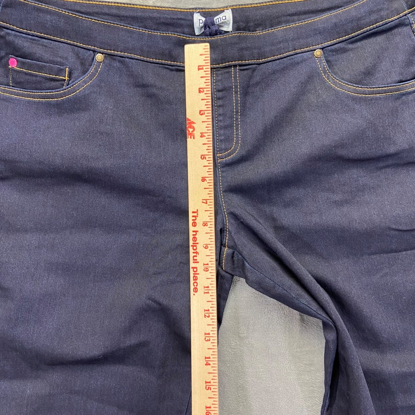 New Pajama Jeans Women's Straight Leg Jeans Size XLP Petite Dark Blue