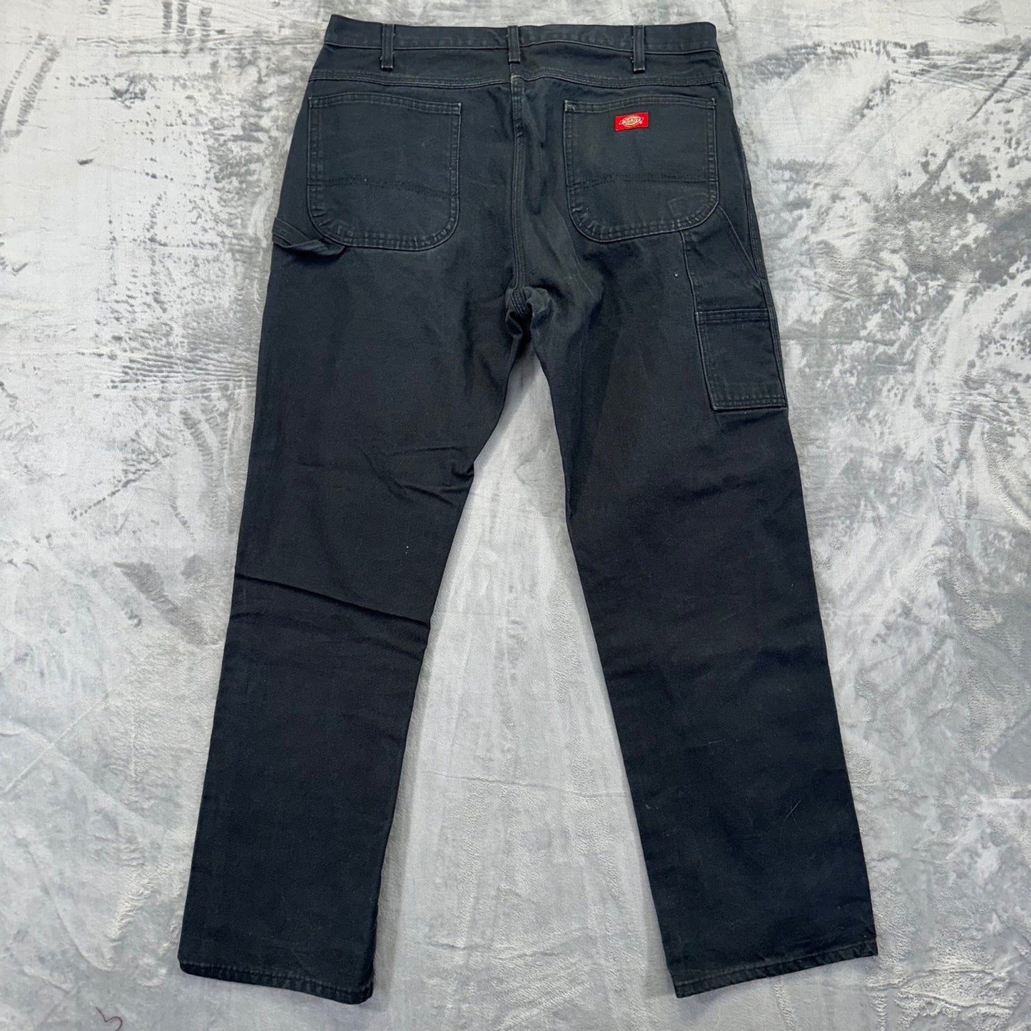 Dickies Men's Duck Canvas Carpenter Pants 38x32 Black Workwear
