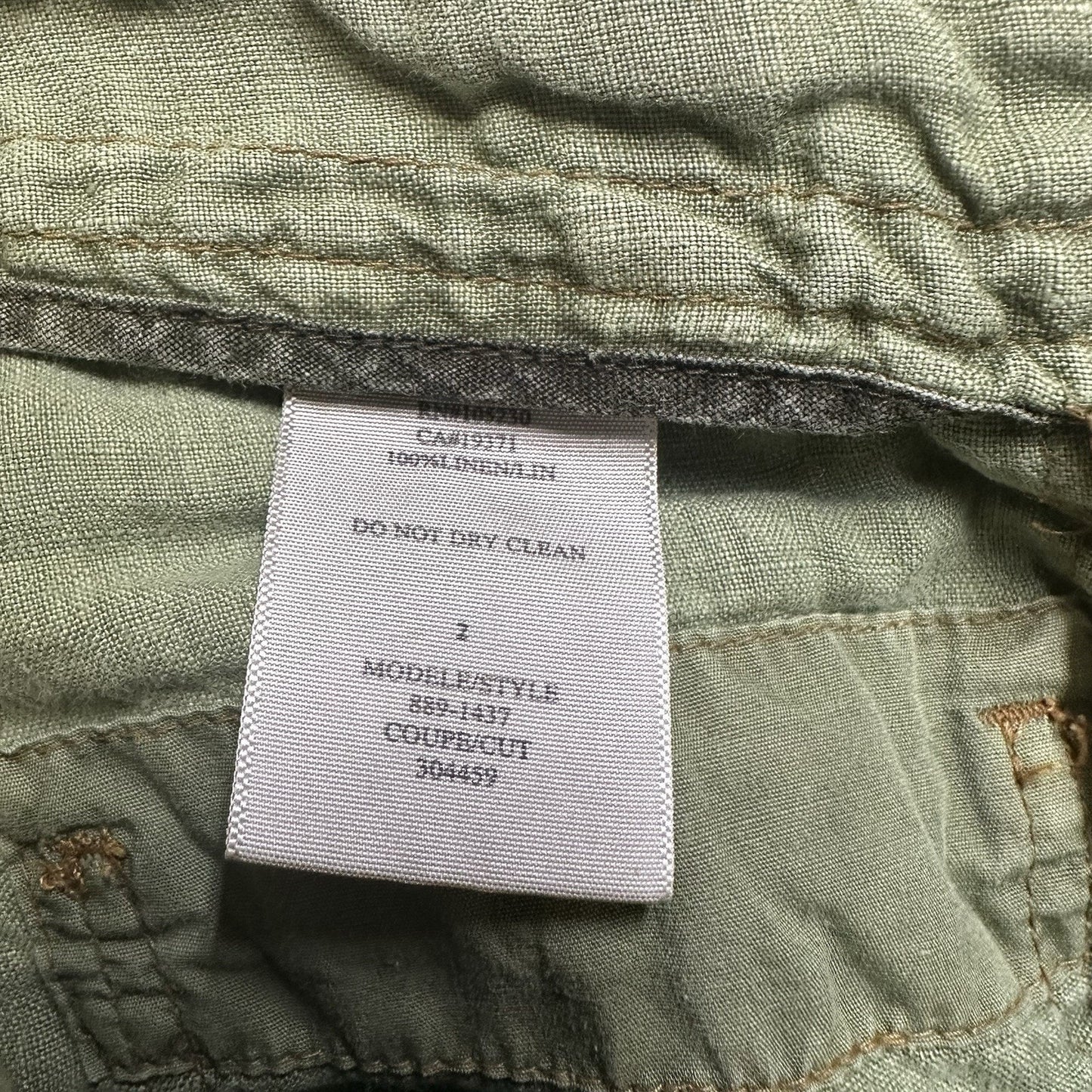 JOIE Low Patch Pockets RisCargo Cuffed Shorts Women's Size 2 Green