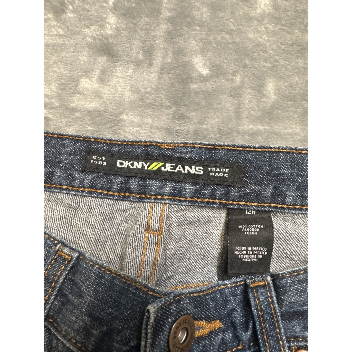 Vintage DKNY Jeans Straight Jeans Women's Size 12R Dark Blue Denim