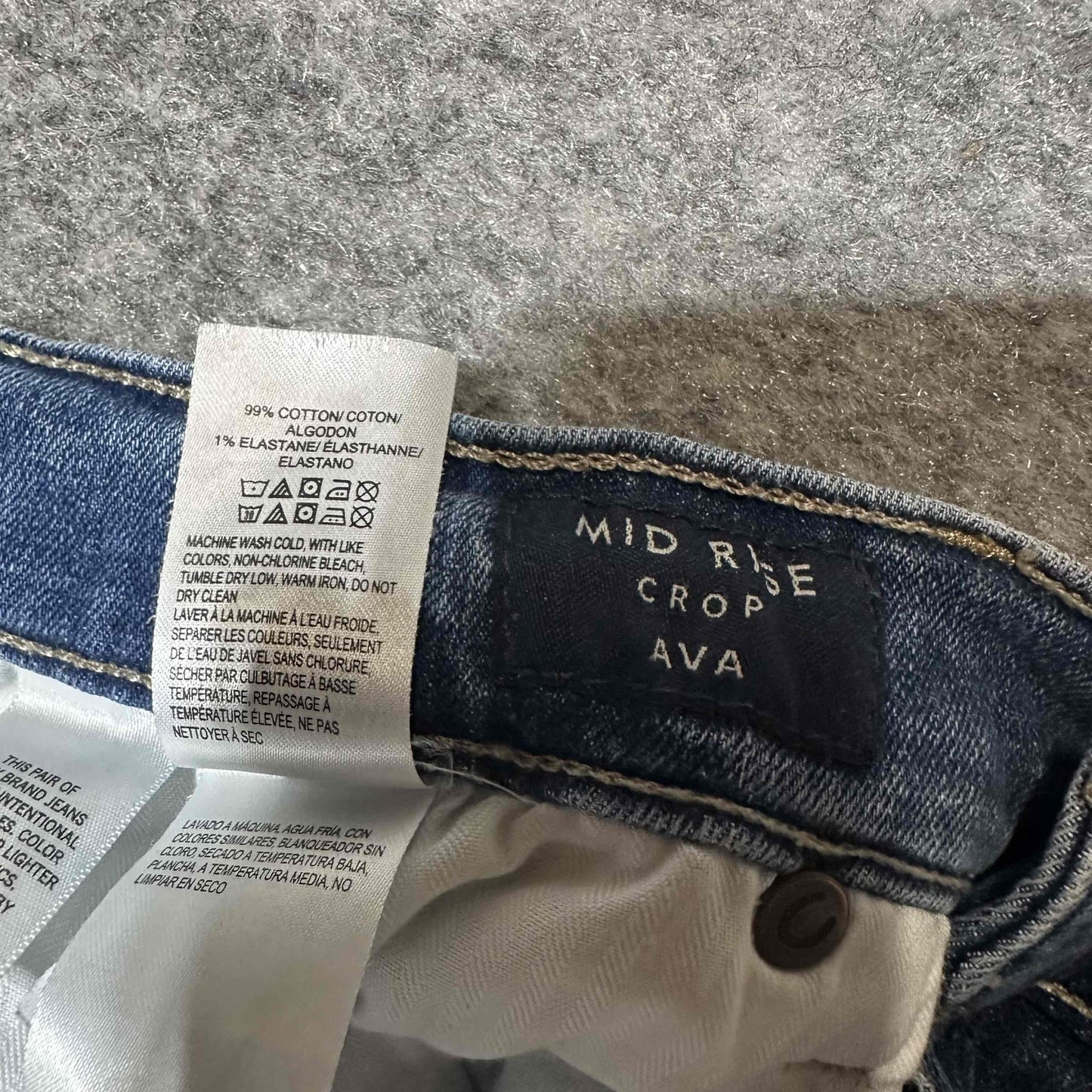 Lucky Brand Women's Ava Mid Rise Crop Skinny Jeans Size 6/28 Blue Medium Wash
