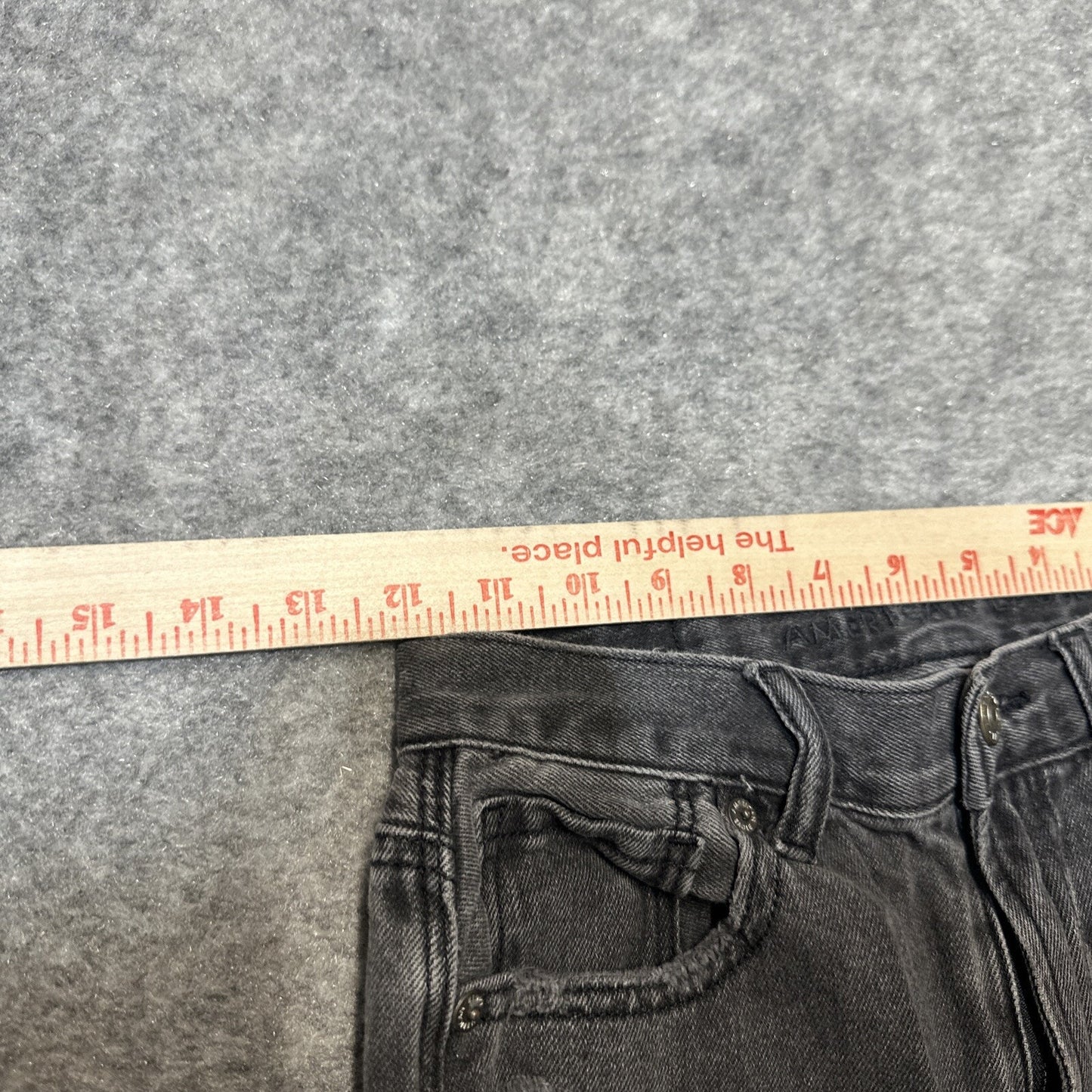 American Eagle Women's Distressed Mom Jeans Size 0R Gray Denim