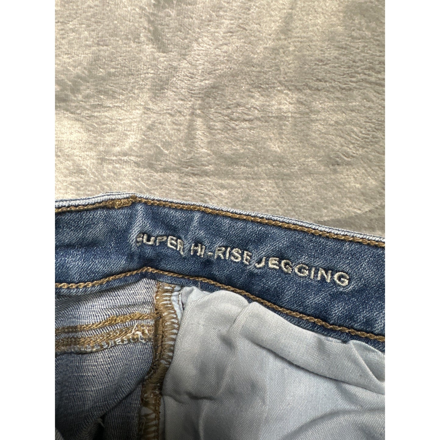 American Eagle Super Hi-Rise Jegging Skinny Jeans Women's Size 0 Short Blue Denim