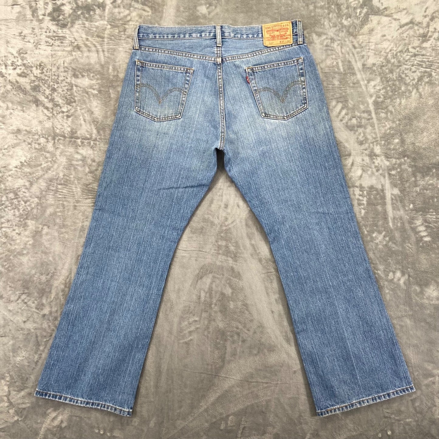 Levi's 527 Low Boot Cut Men's Jeans 36x30 Light Blue Denim