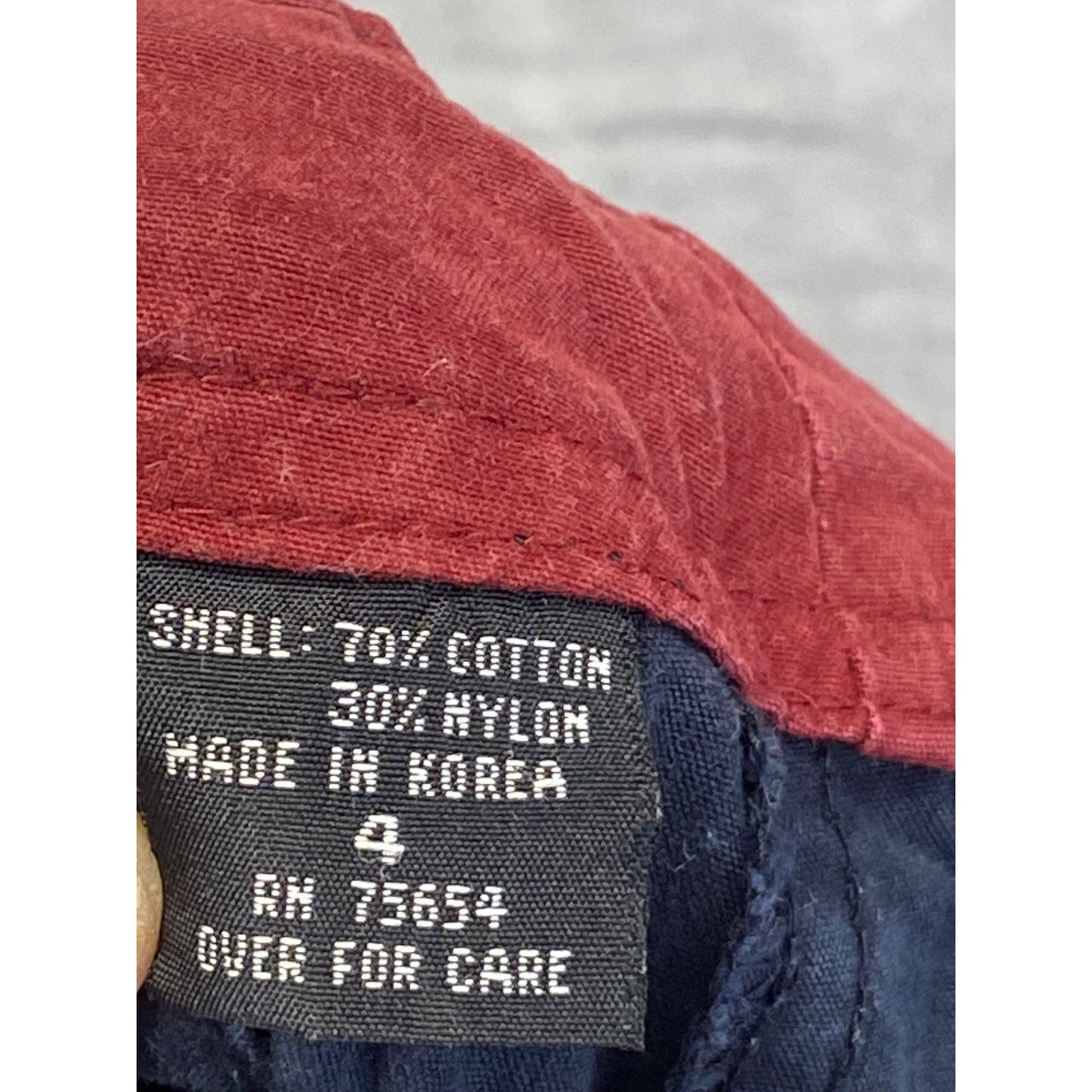 Vintage Abercrombie & Fitch Womens Baggy Flared Cargo Pants Size 4 Dark Blue Red