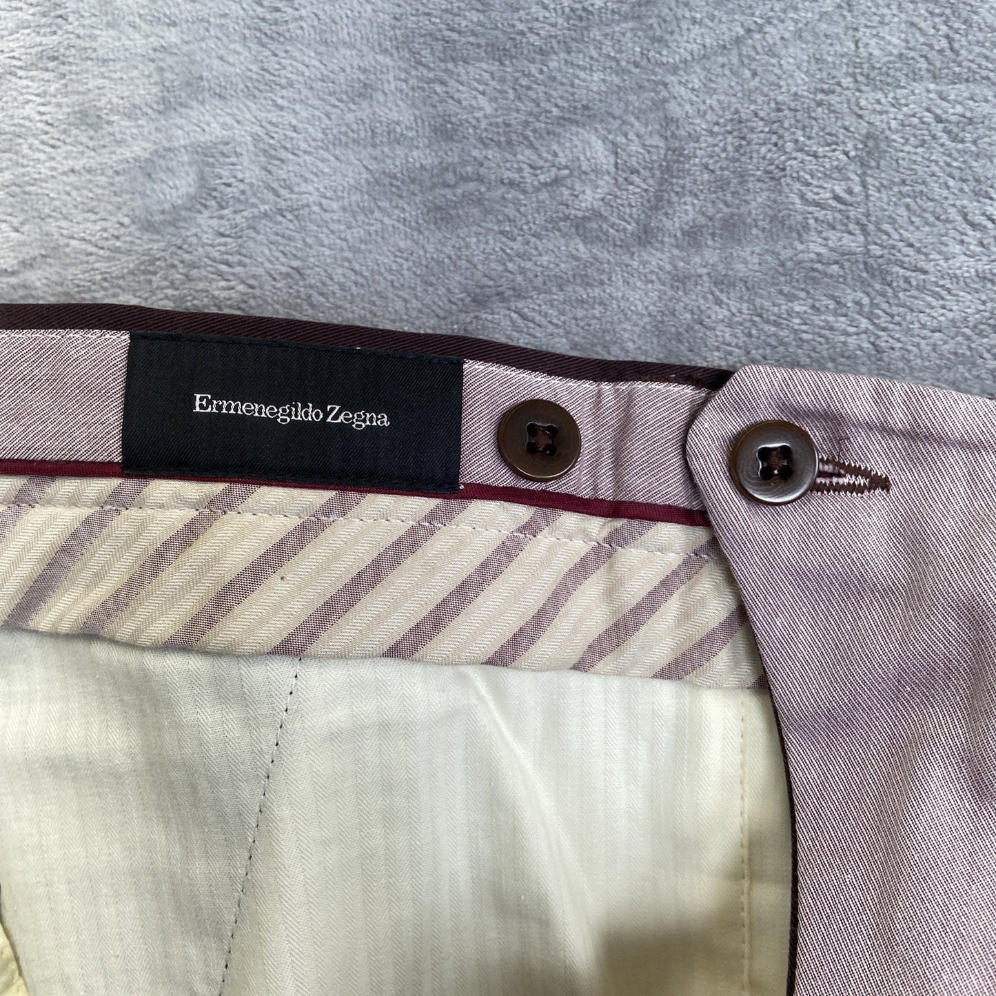 New Ermenegildo Zegna Dress Pants Men's Size 38 Purple Dark Red Maroon
