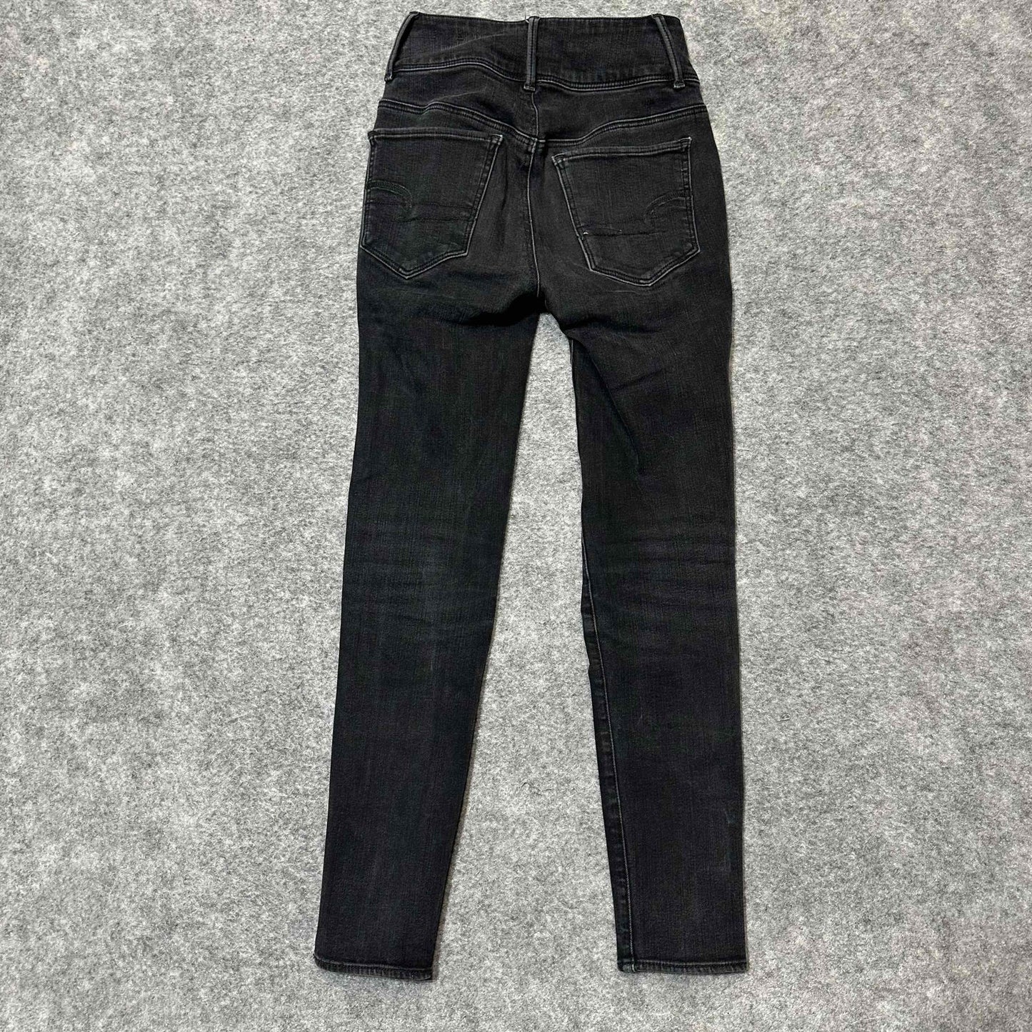 American Eagle Women's Super Hi Rise Skinny Fit Jegging Size 00R Black Denim